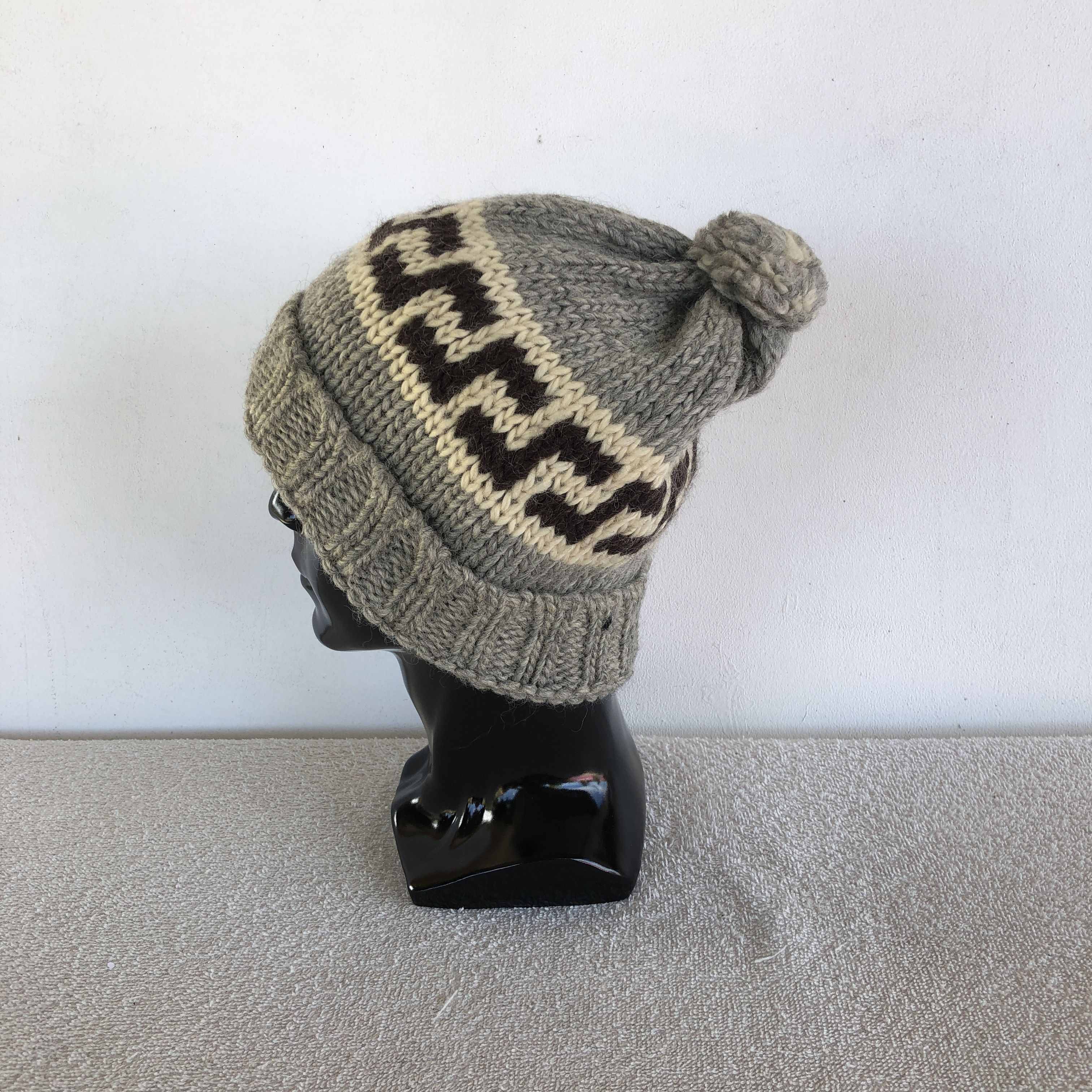 Japanese Brand Vintage 90s Port Grains Knit Beanie Slouchy Snow Caps Hats Size ONE SIZE - 4 Thumbnail