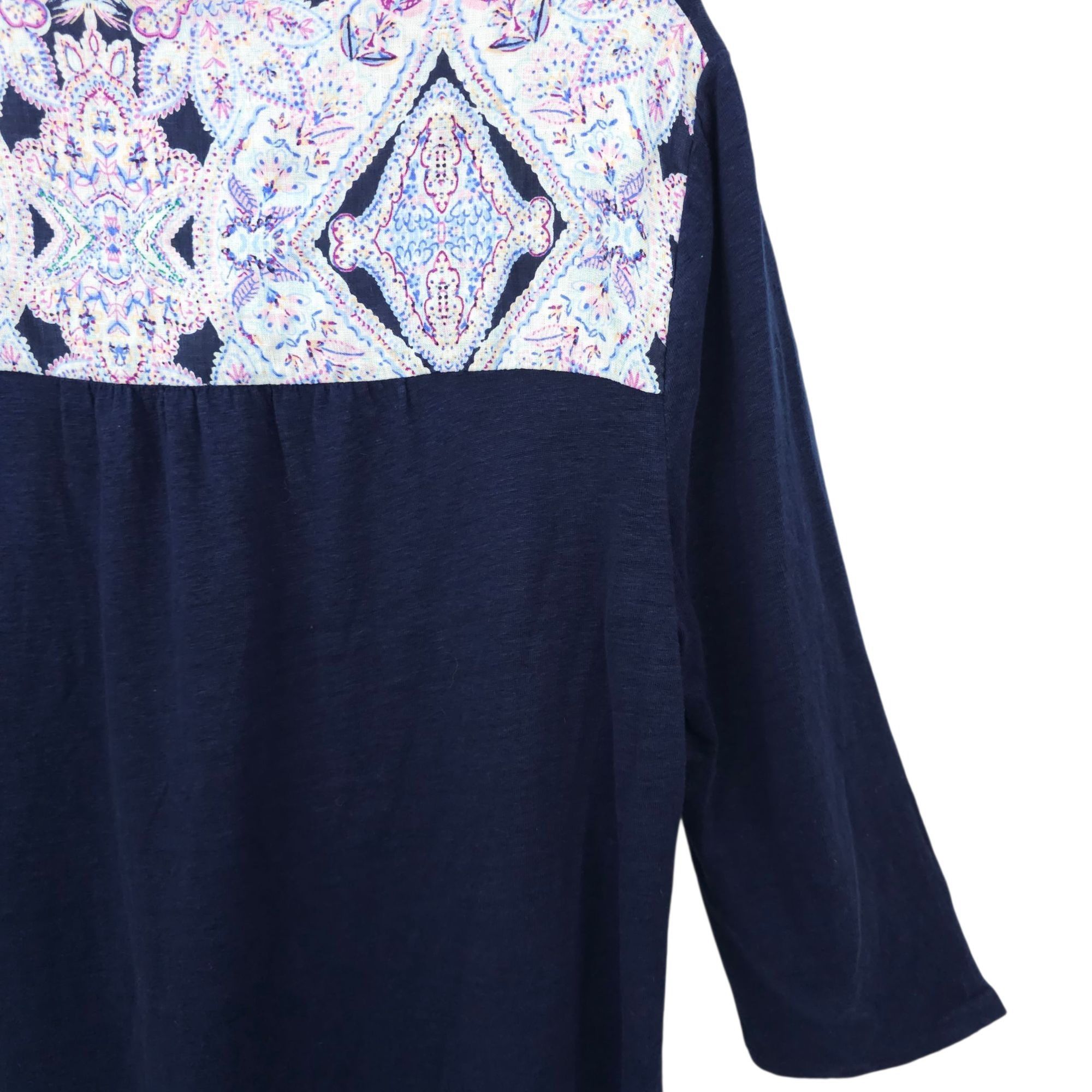 Chicos Chicos Pullover Top Womens 2 US L Paisley Linen 3/4 Sleeve Size L / US 10 / IT 46 - 15 Thumbnail