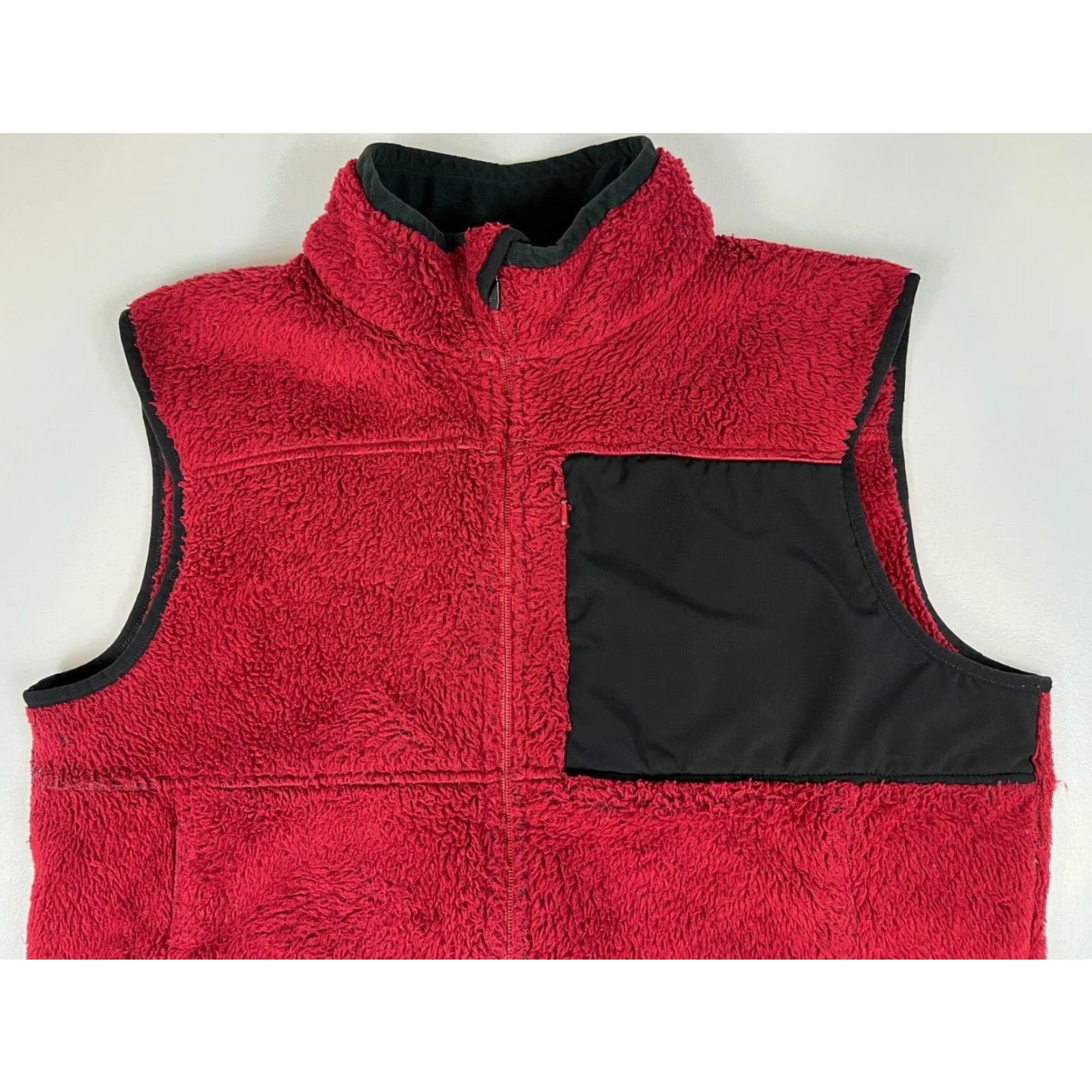Vintage L.L. Bean Men's Vintage Polartec Fleece Full Zip Vest Mid-Length Burgundy L Tall Regular Size Adult Mens Size US L / EU 52-54 / 3 - 4 Thumbnail