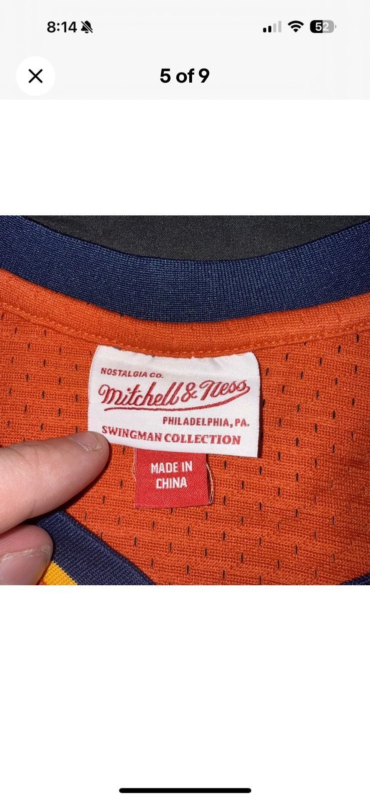 Mitchell & Ness Mitchell & Ness Stephen Curry Warriors Orange Jersey Men XL Size US XL / EU 56 / 4 - 5 Thumbnail