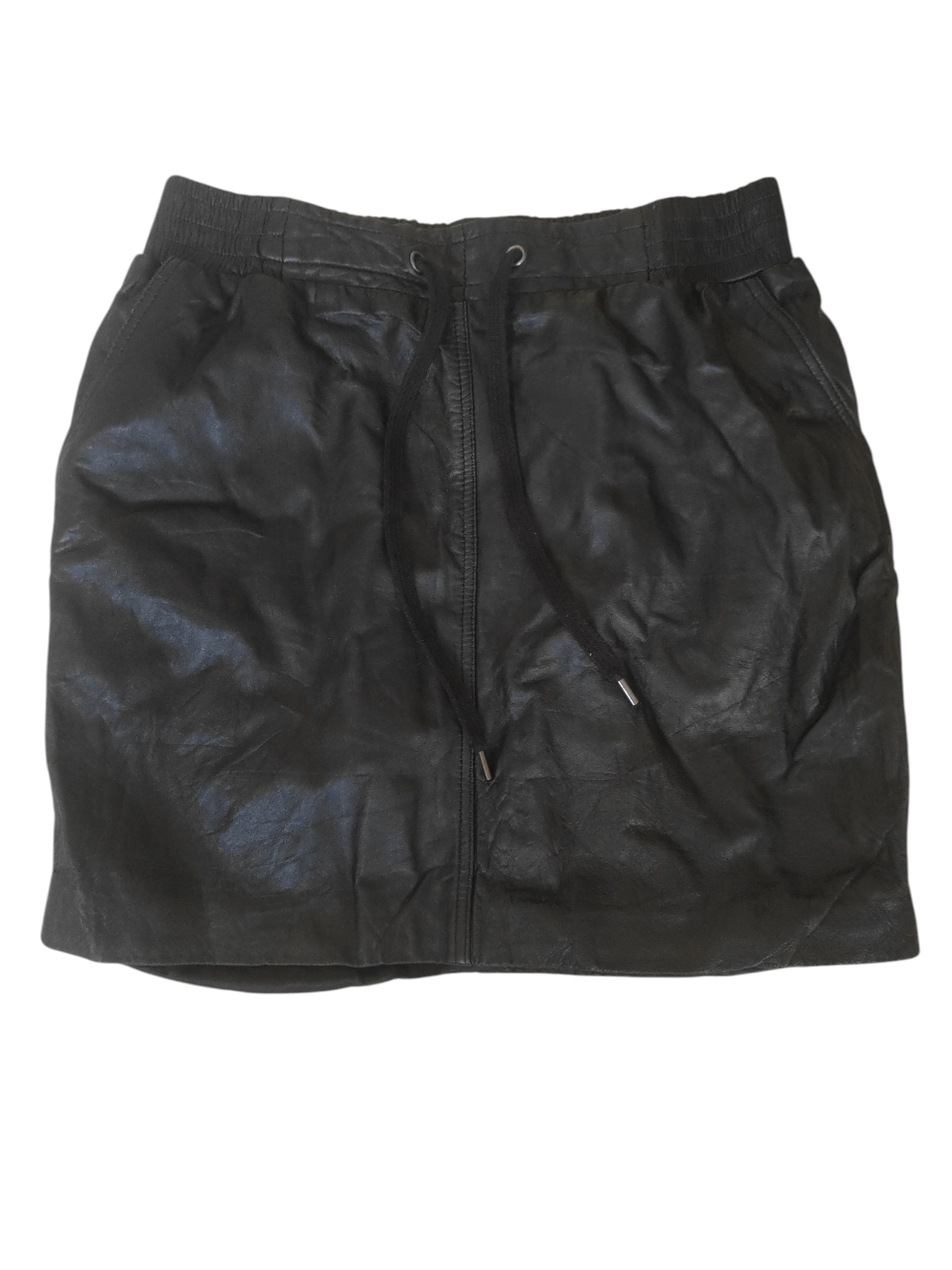 Genuine Leather Object Leather Mini Skirt Made India High waist Regular fit Size 26" / US 2 / IT 38 - 1 Thumbnail