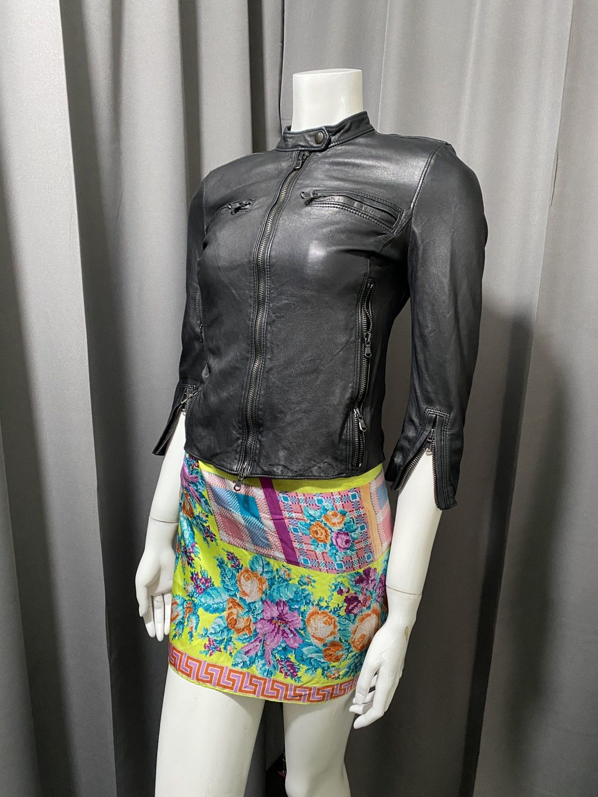 R13 R13- Moto Biker Leather Jacket Size S / US 4 / IT 40 - 3 Thumbnail
