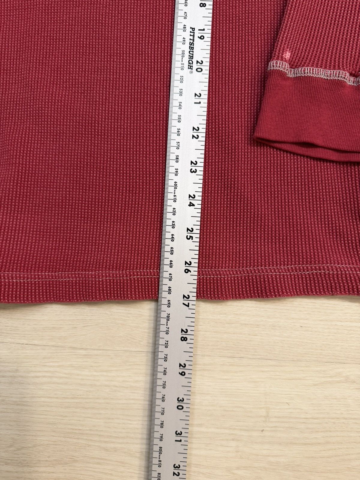 Other 90’s Vintage Red Henley Thermal Shirt Size US XL / EU 56 / 4 - 6 Thumbnail
