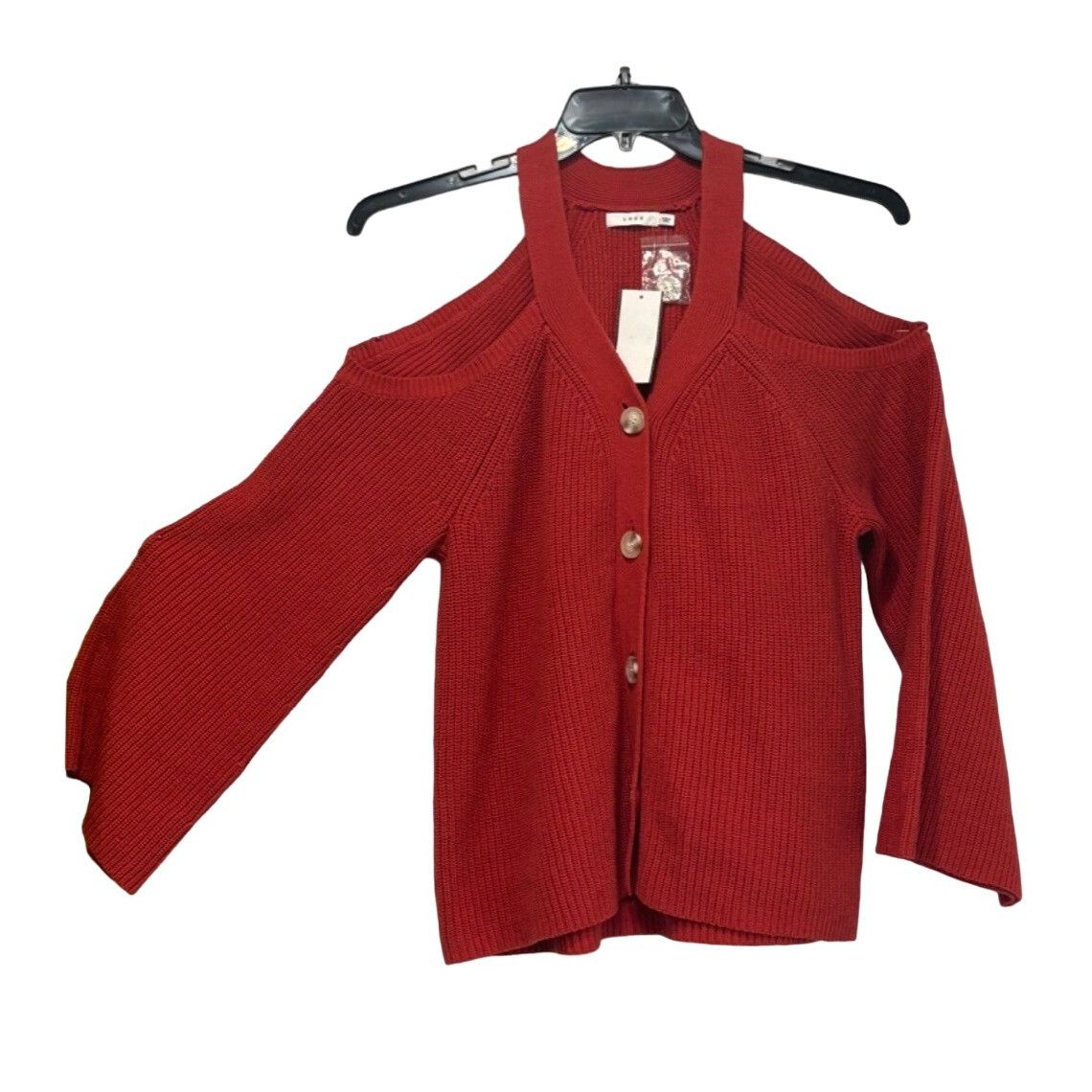 Other Lush Cold Shoulder Cardigan in Cherry Mahogany Sz. M Size M / US 6-8 / IT 42-44 - 5 Thumbnail