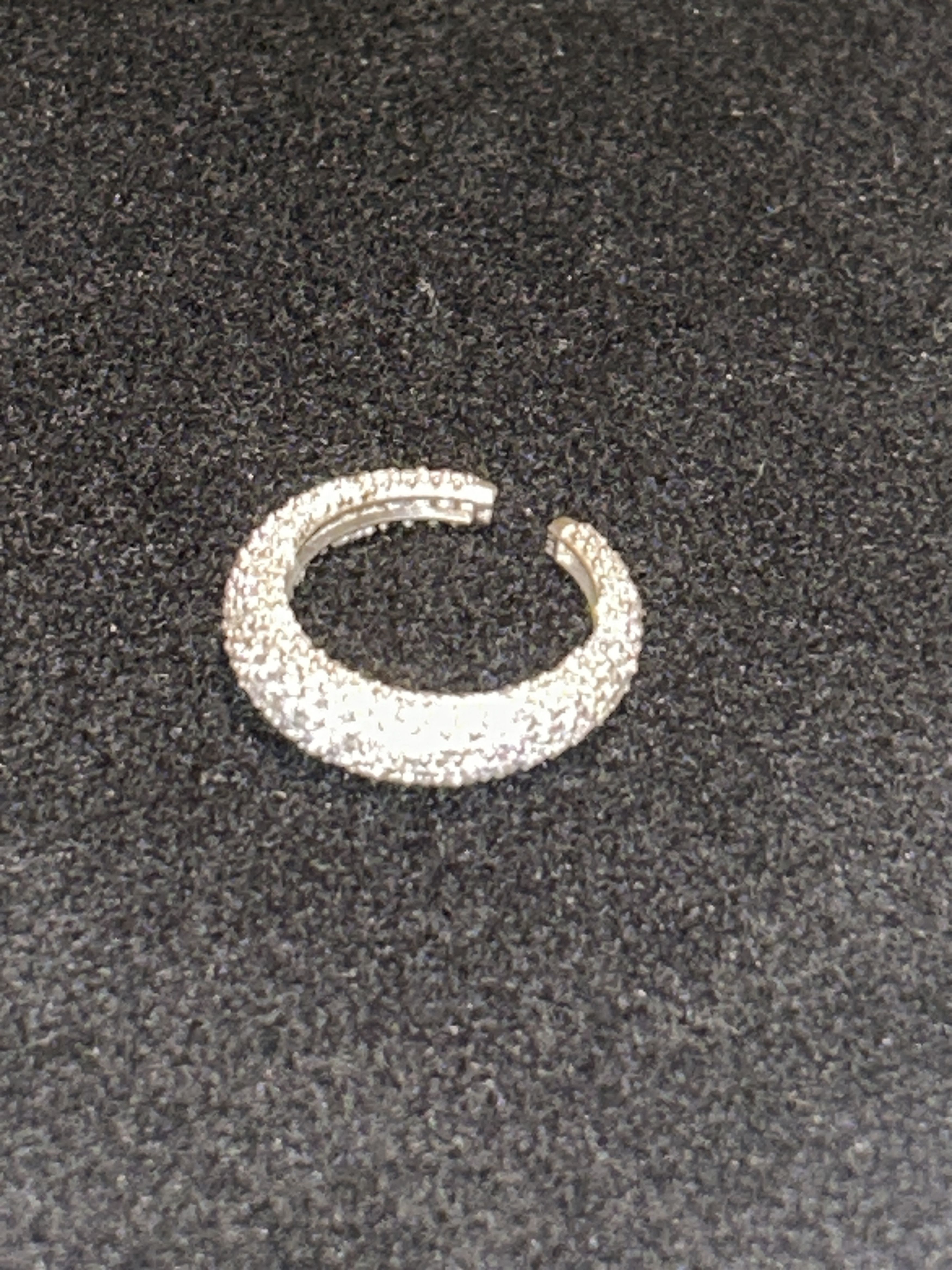 Tom Wood Giant Pave Rhodium ear cuff Size ONE SIZE - 3 Thumbnail