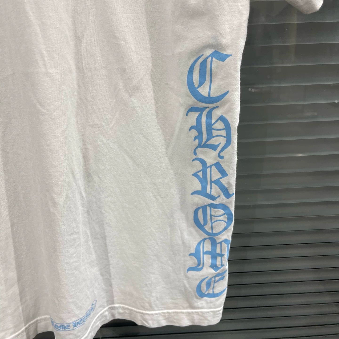 Chrome Hearts Chrome Hearts White Blue Side Sanskrit Short Tee M (Hot) Size US M / EU 48-50 / 2 - 6 Thumbnail