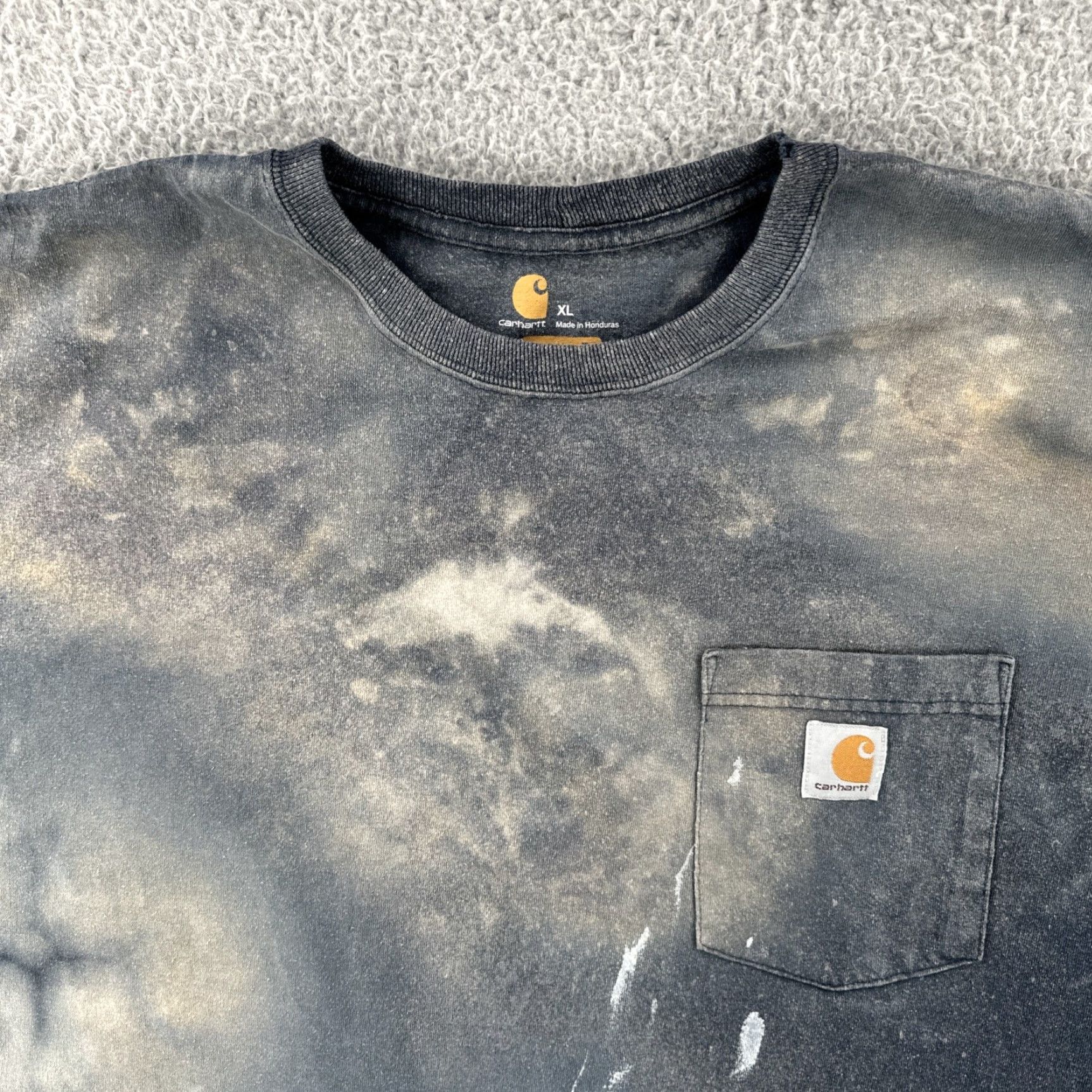 Carhartt Carhartt Original Fit Adult XL Bleach Stain Dyed Short Sleeve T Shirt Workwear Size US XL / EU 56 / 4 - 5 Thumbnail