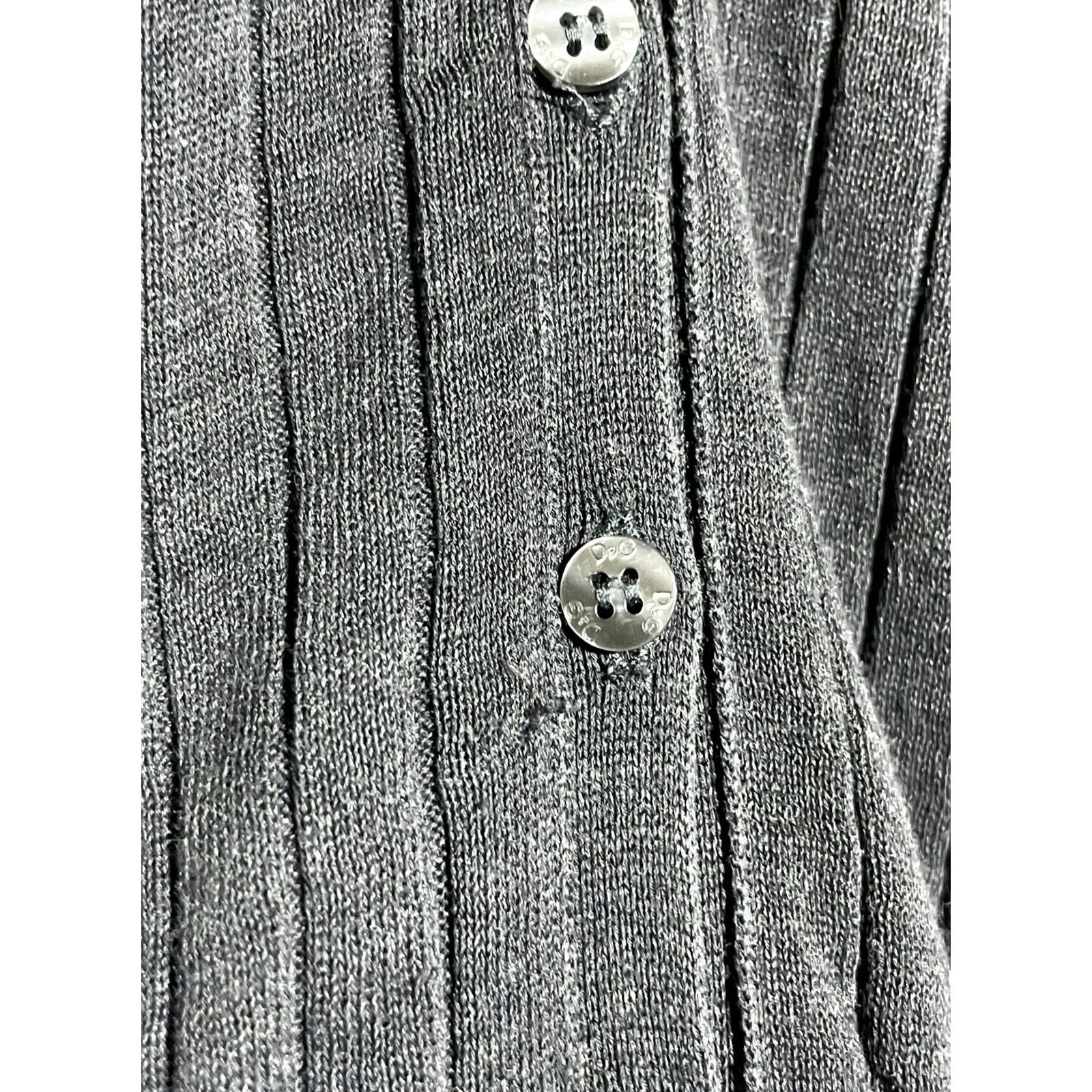 Dolce & Gabbana Dolce&Gabbana Cardigan V-Neck Women’s Size 42 Gray Sweater 42 Cardigan Womens Vintage No Size M / US 6-8 / IT 42-44 - 6 Thumbnail