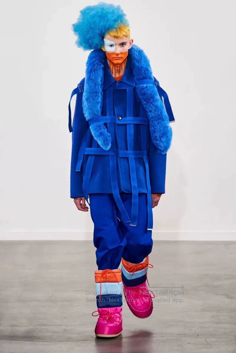 Walter Van Beirendonck Walter Van Beirendonck Leather fur bound woolen coat Size US M / EU 48-50 / 2 - 8 Thumbnail