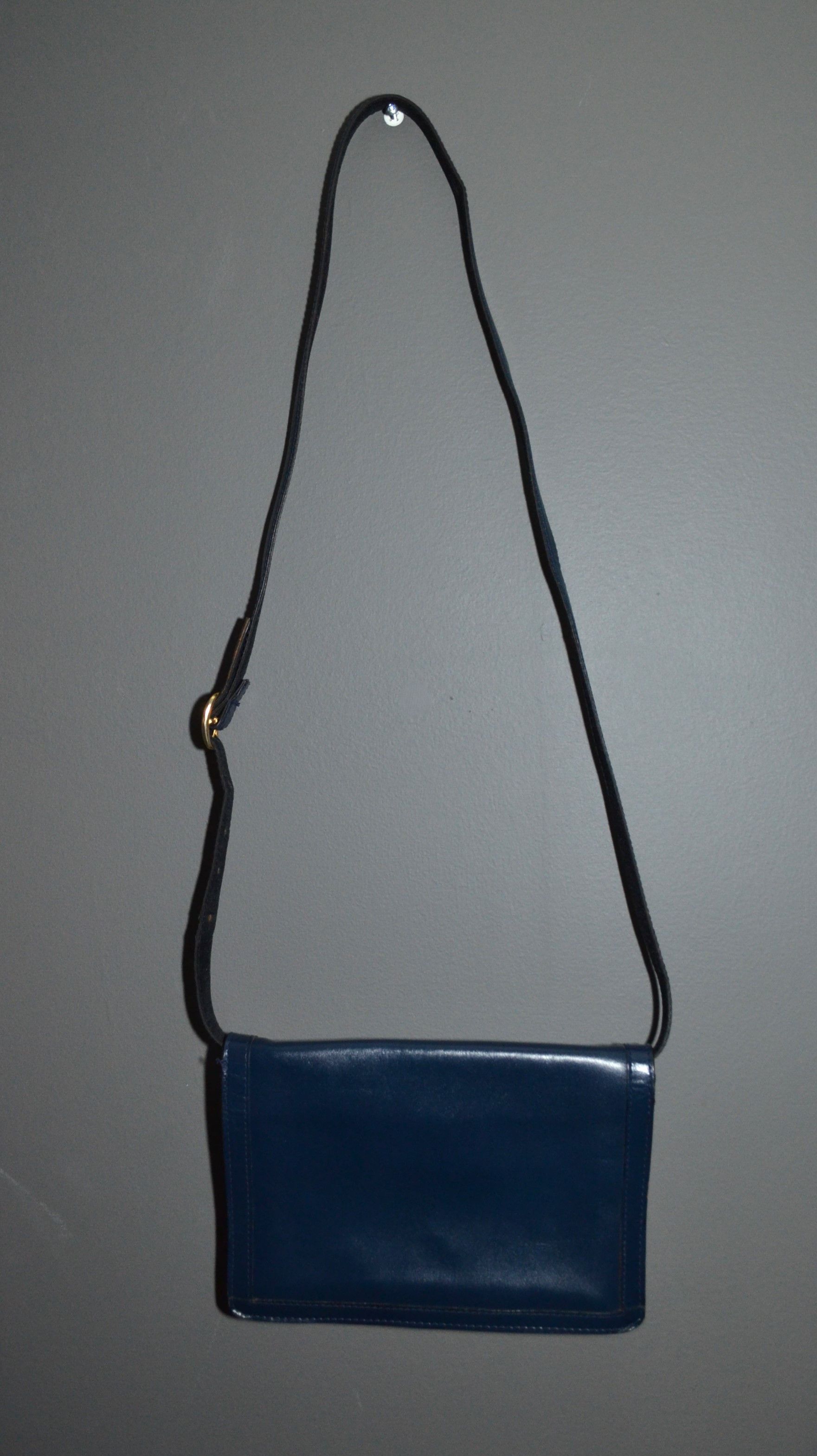 Vintage Yves Saint Laurent Blue France Clutch Shoulder Bag Vintage Size ONE SIZE - 12 Thumbnail