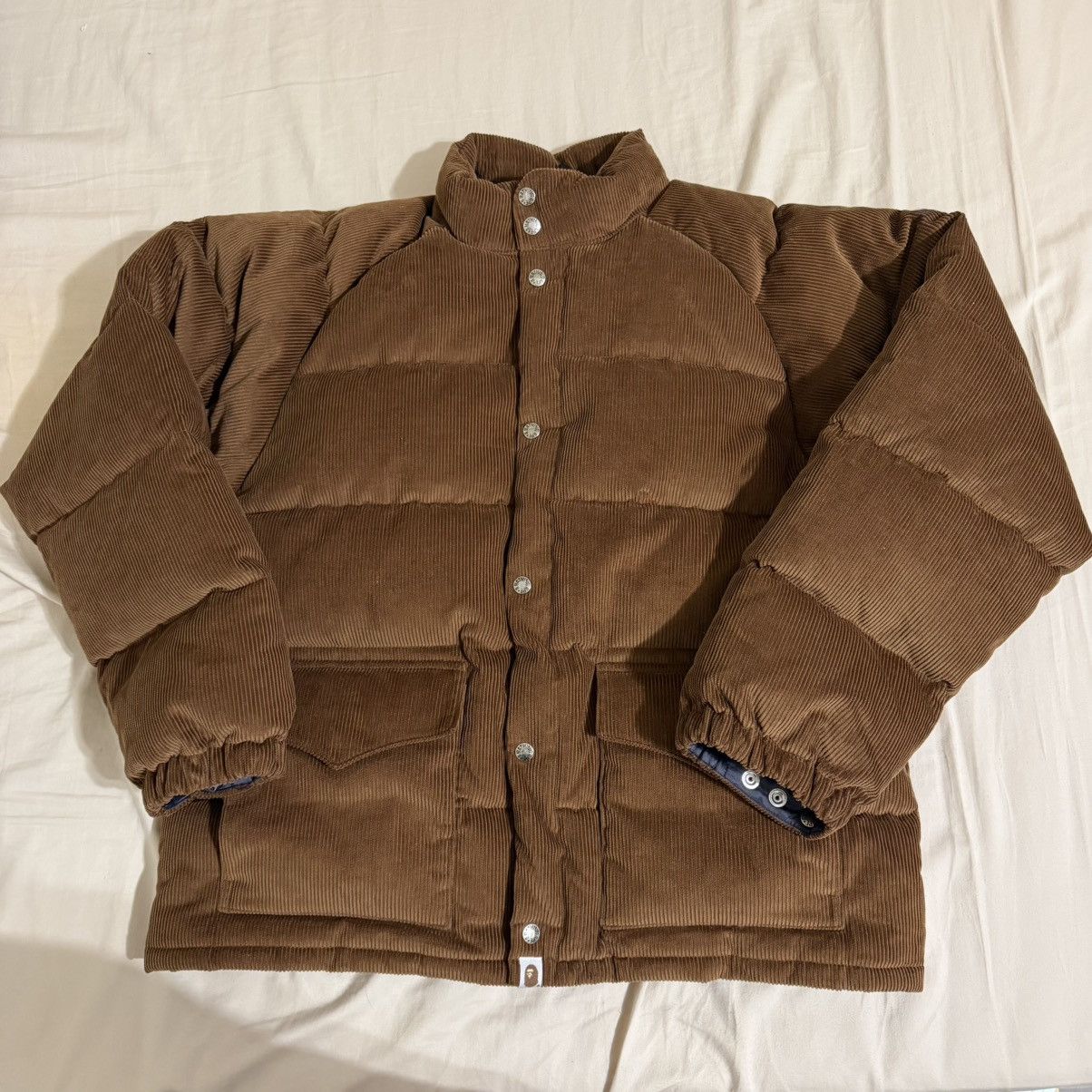 Bape A BATHING APE CORDUROY CLASSIC DOWN JACKET XL Size US XL / EU 56 / 4 - 1 Thumbnail