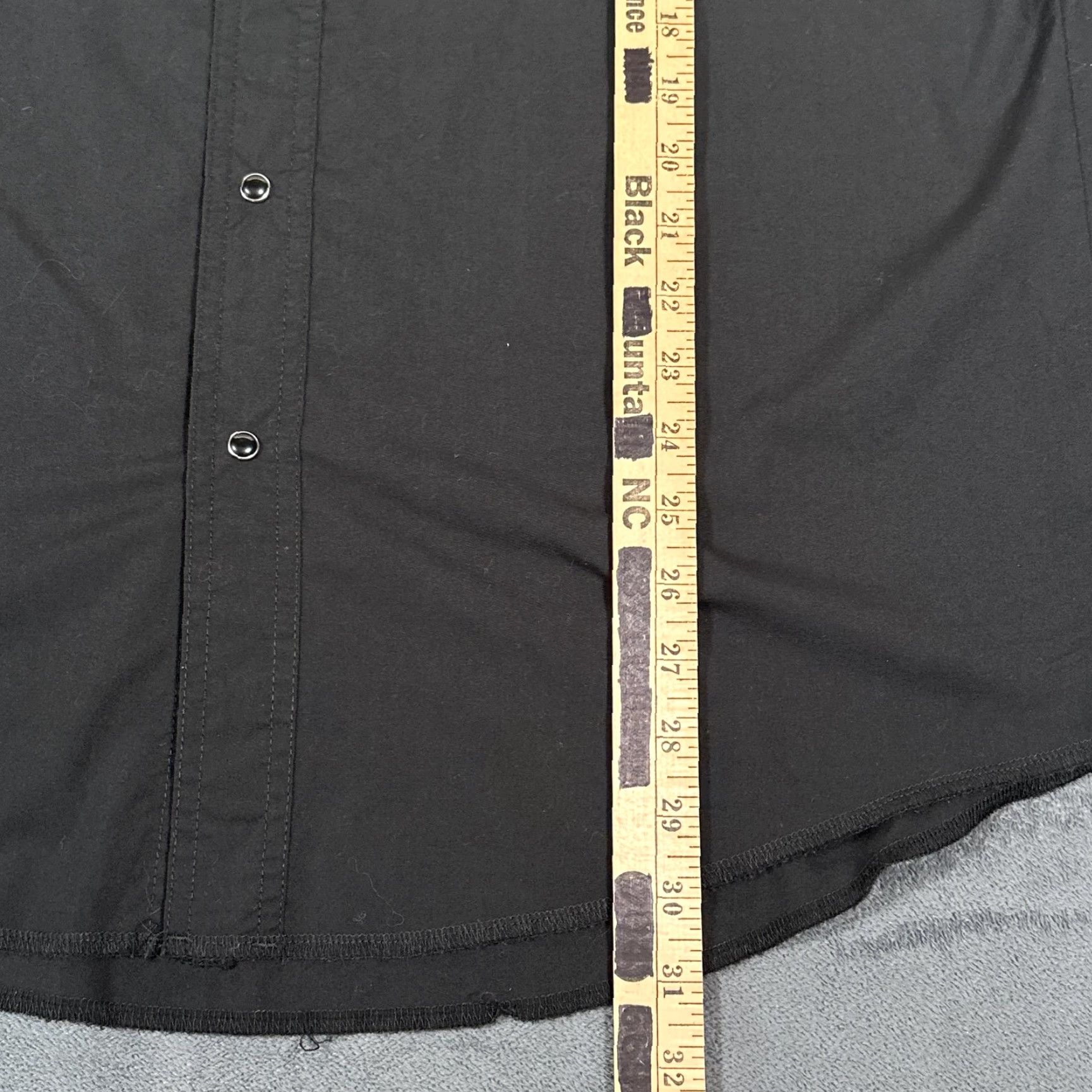 Wrangler Wrangler Shirt Western Black Mens Large Snap Front Long Sleeve 71105BK Size US L / EU 52-54 / 3 - 7 Thumbnail