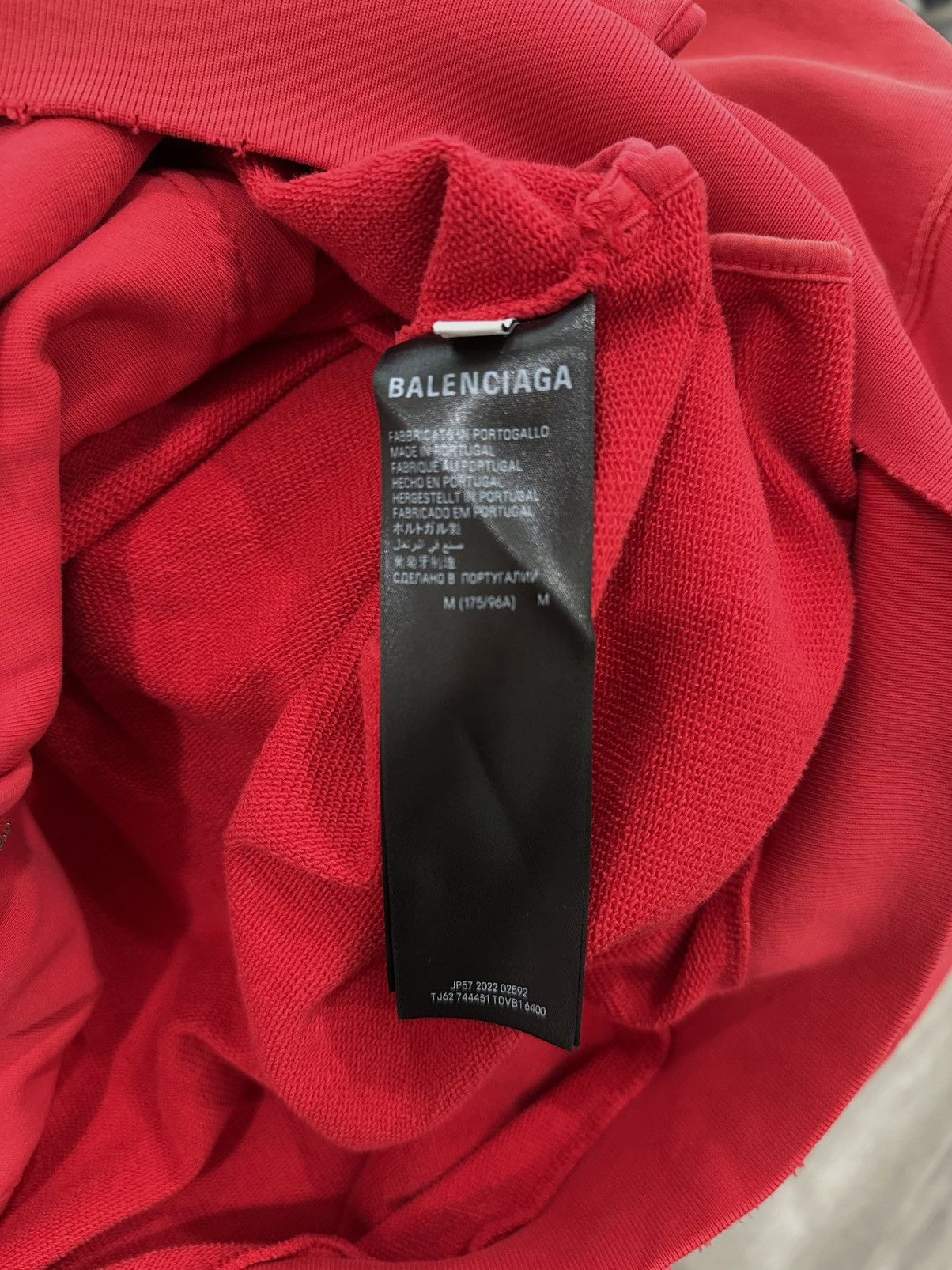 Balenciaga Balenciaga Red Tape Hoodie Size US M / EU 48-50 / 2 - 8 Thumbnail