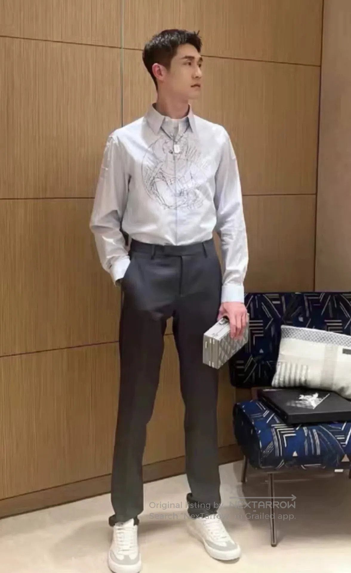 Dior Dior x Duncan Grant Haze Blue Shirt. Size US XS / EU 42 / 0 - 6 Thumbnail