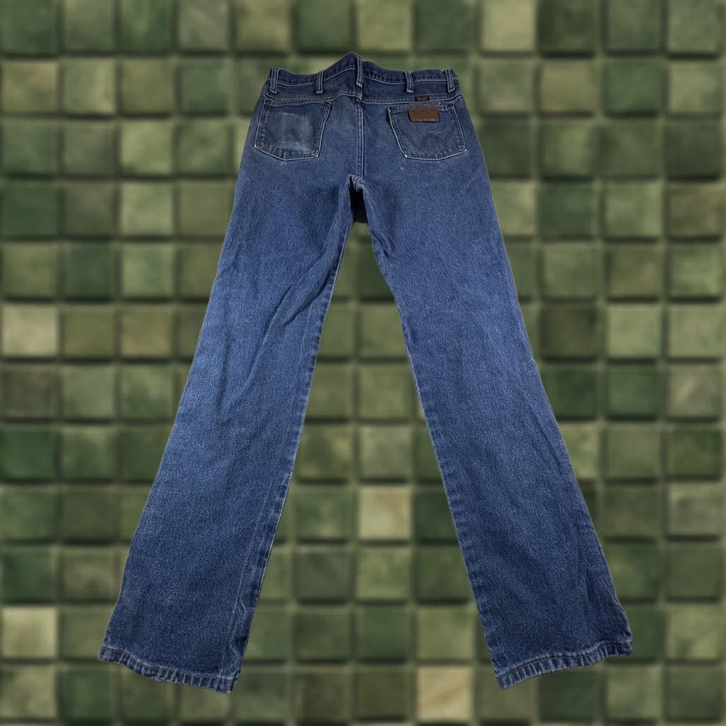 Wrangler VINTAGE Wrangler Cowboy Cut Jeans 936DEN Bootcut Regular 35x34 Denim Blue Cotton 5-Pocket Mens Jeans Boots Western Cowboy Cut Mens Size US 35 - 1 Thumbnail