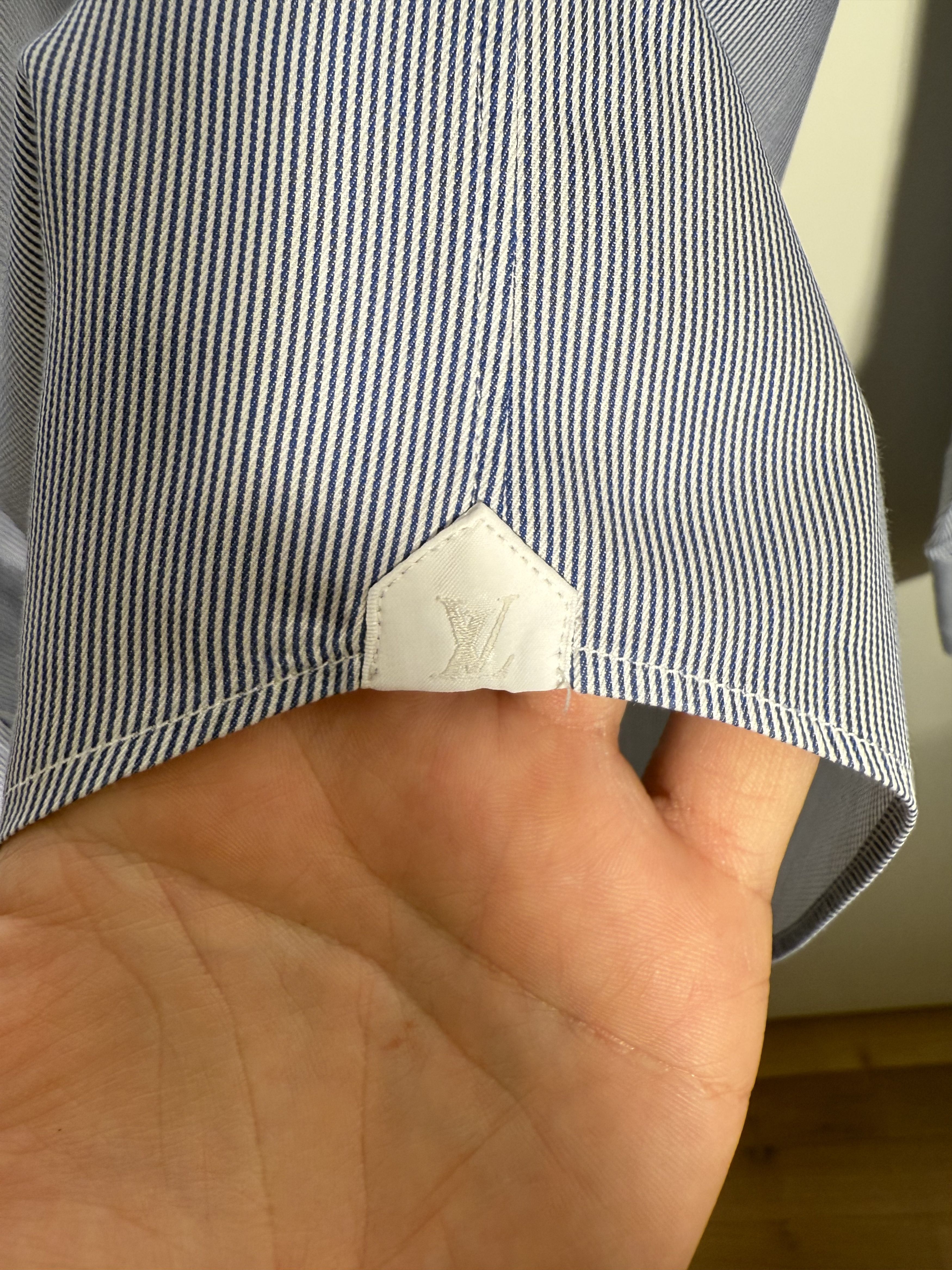 Louis Vuitton Striped Cotton Shirt - LV Side Details Size US S / EU 44-46 / 1 - 5 Thumbnail