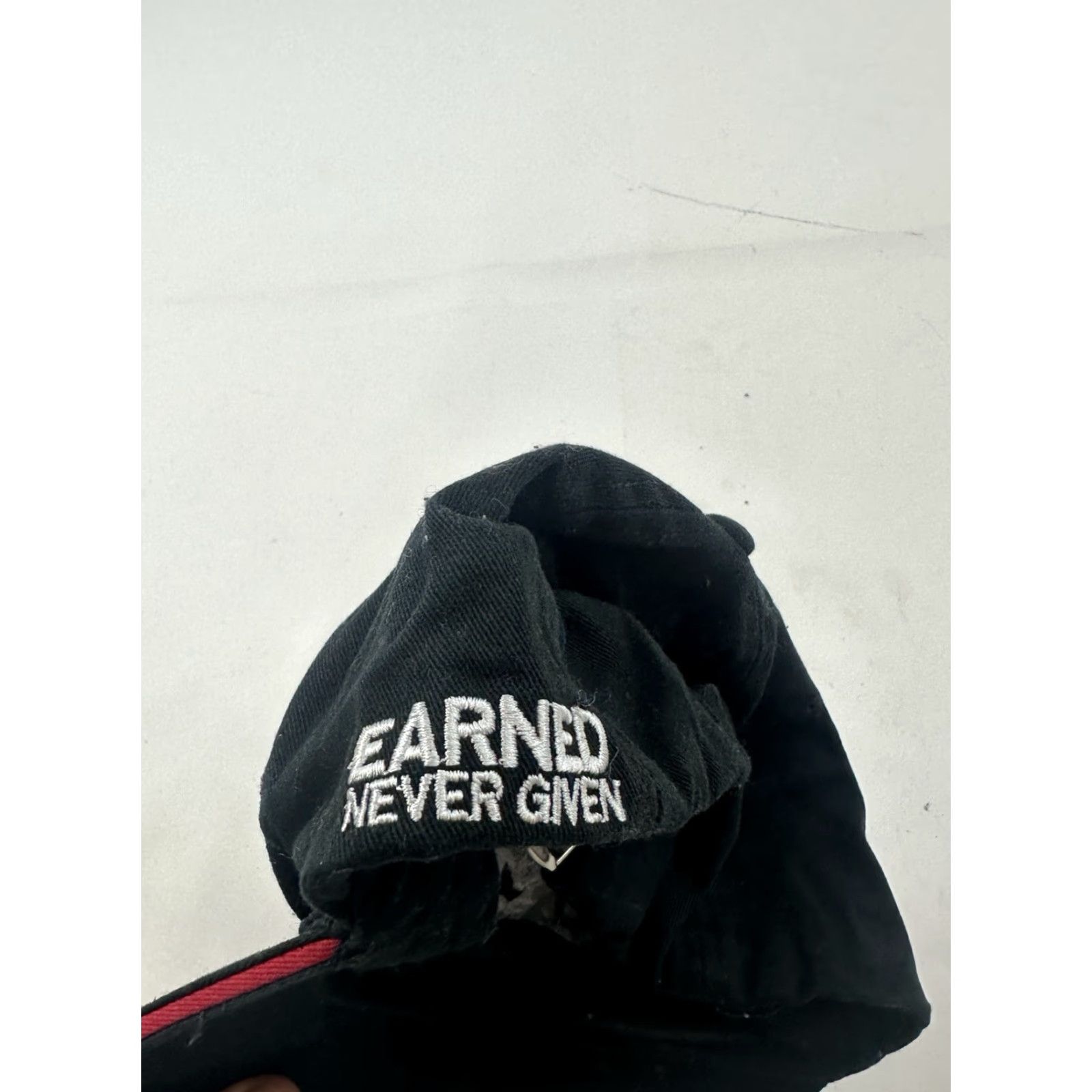 Vintage United States Marines Hat Black USMC Cap StrapBack Earned Never Given USA Made Size ONE SIZE - 4 Thumbnail