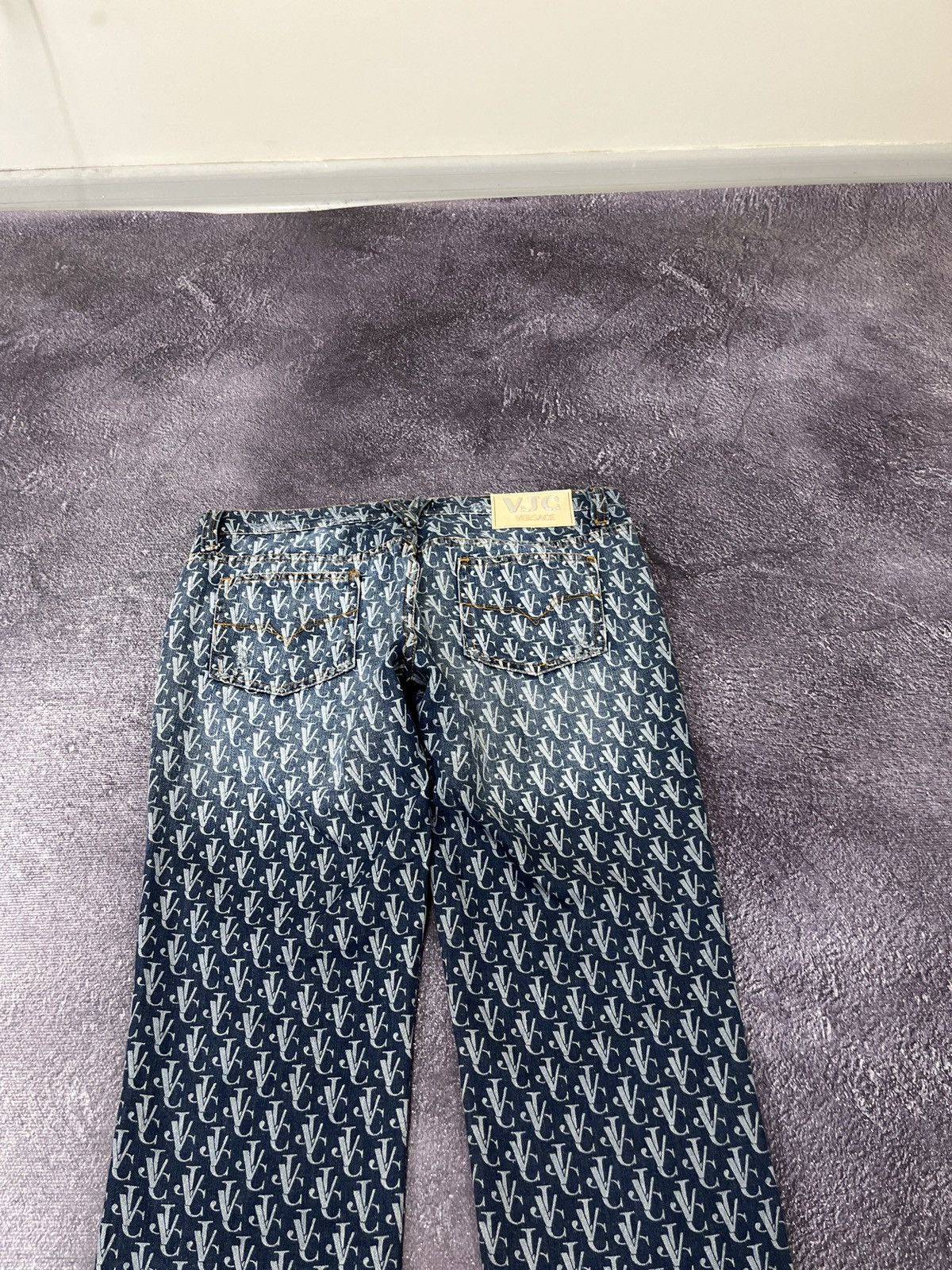 Versace Versace Jeans Couture Monogram Rare Luxury Cropped Jeans Size 29" - 5 Thumbnail