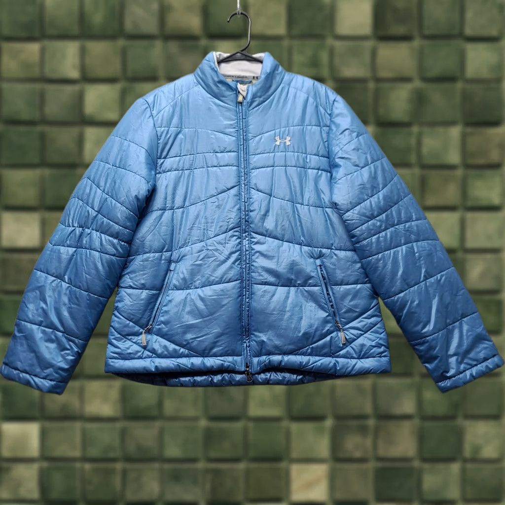 Under Armour Under Armour Puffer Jacket Womens L Nylon Insulated Performance Athleisure Blue Size L / US 10 / IT 46 - 1 Thumbnail