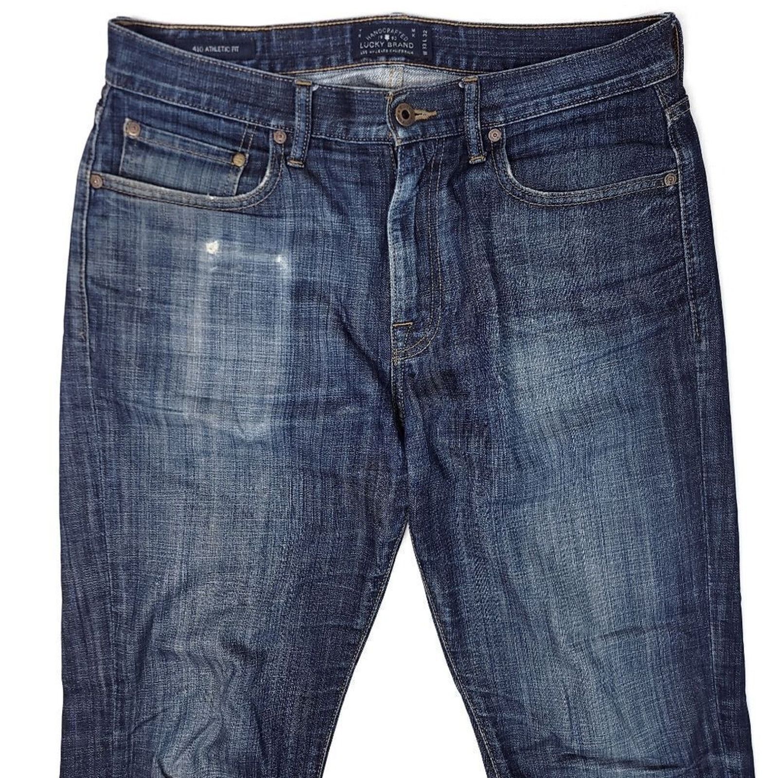 Lucky Brand Lucky Brand 410 Athletic Fit Jeans Mens 33x32 Blue Size US 33 - 2 Thumbnail