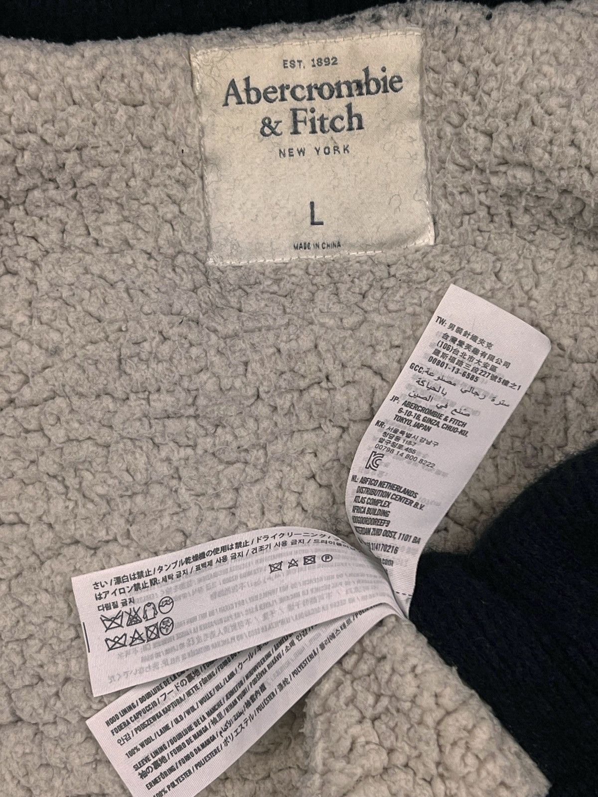 Abercrombie & Fitch Vintage Abercrombie & Fitch Y2K 00s Wool Hoodie Ifsixwasnine Size US L / EU 52-54 / 3 - 6 Thumbnail