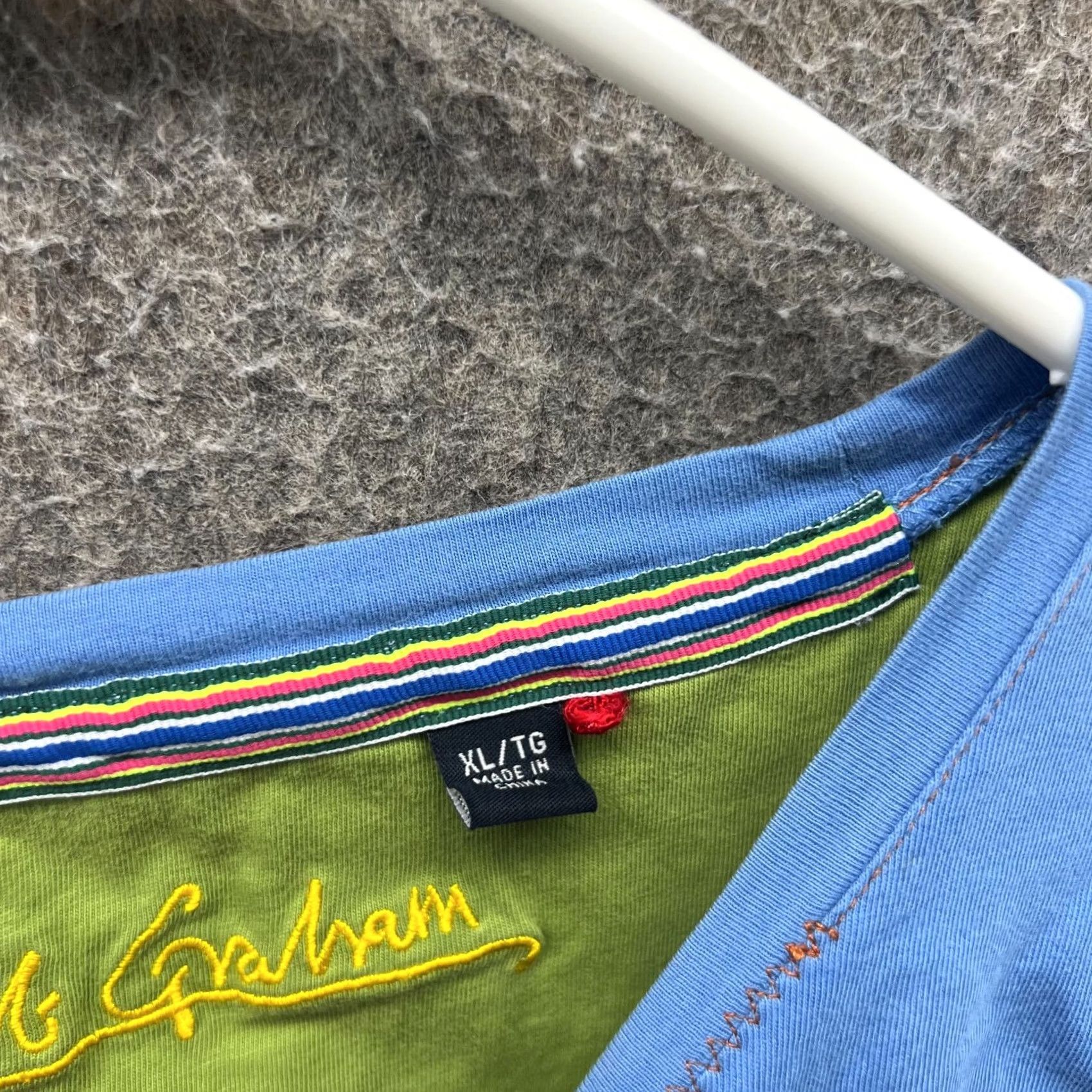 Robert Graham Robert Graham Shirt Mens XL Blue Casual Tee Crewneck Cotton Extra Large Green Size US XL / EU 56 / 4 - 7 Thumbnail