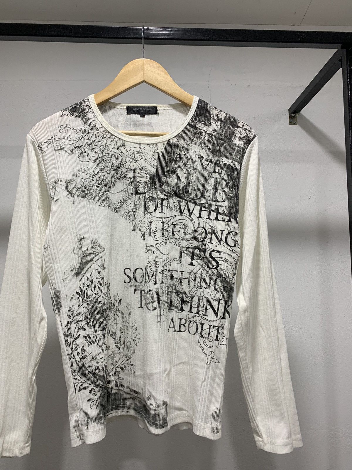 Hysteric Glamour In the Attic Poem Punk Printed Pleated Knit Size US M / EU 48-50 / 2 - 2 Thumbnail