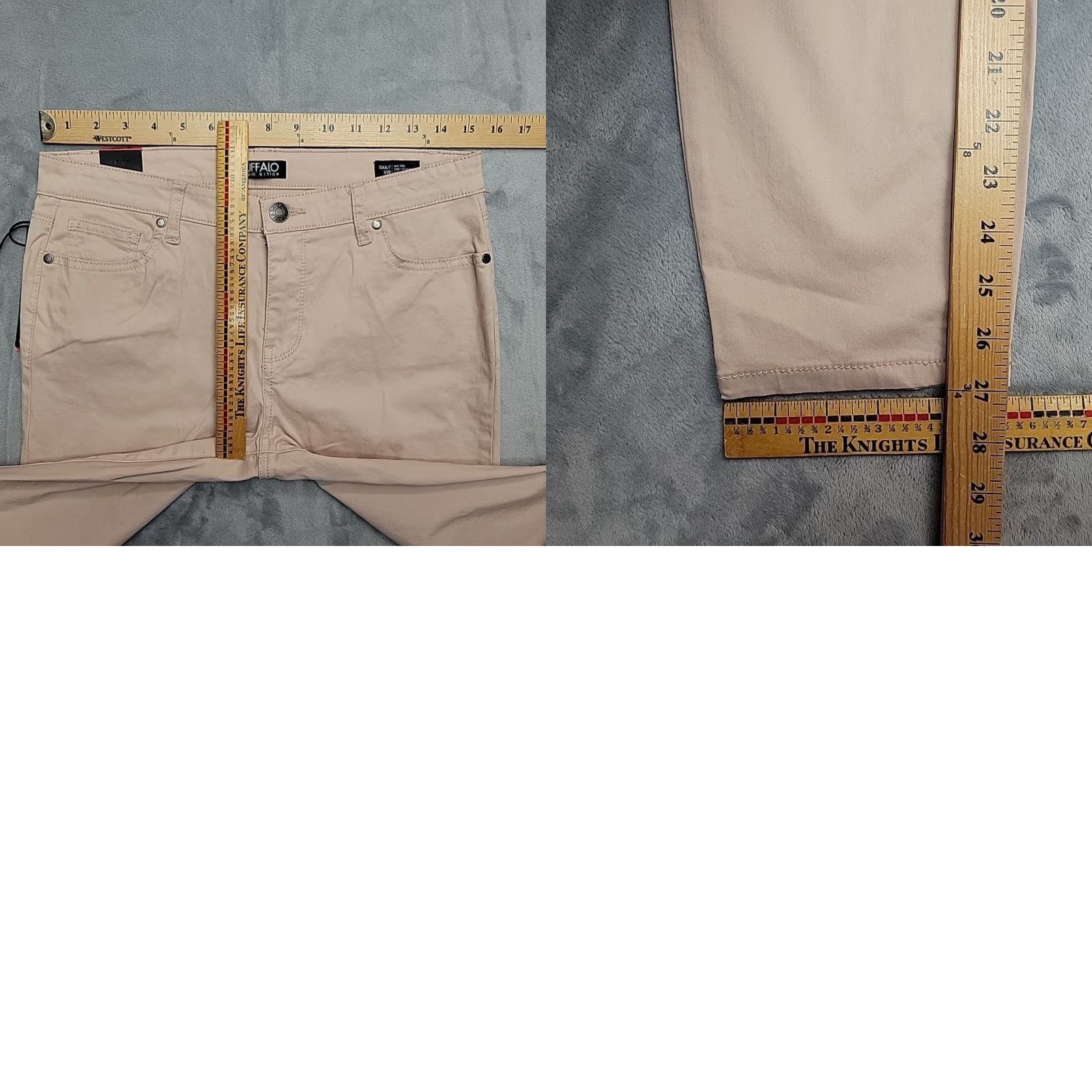 Buffalo David Bitton Buffal David Bitton Pants Women 8 29 Peach Stretch Skinny Ankle Grazer Chino Size 30" / US 8 / IT 44 - 8 Thumbnail