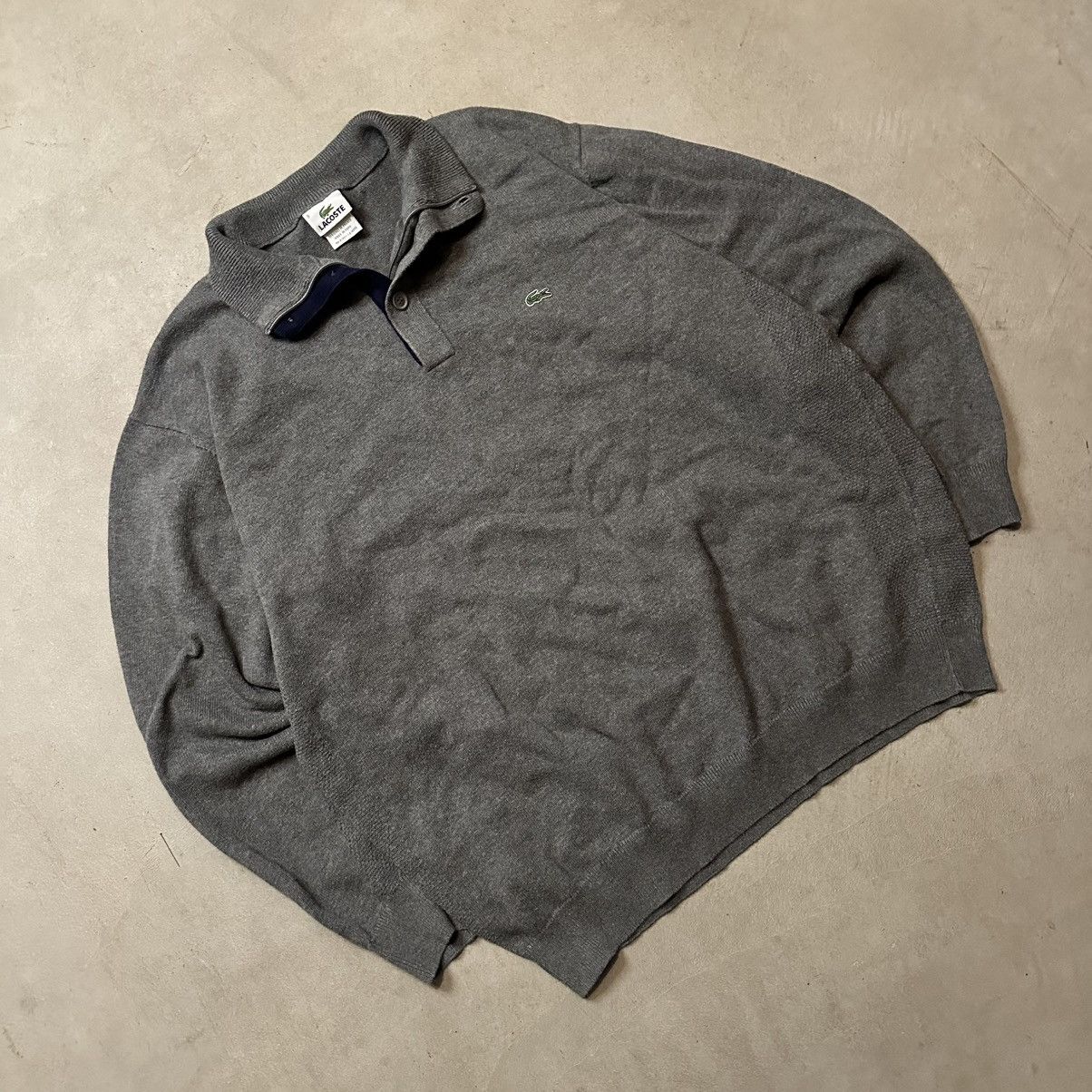Lacoste Grey Lacoste Knit Quarter Zip Sweater Size XXL Size US XXL / EU 58 / 5 - 1 Thumbnail