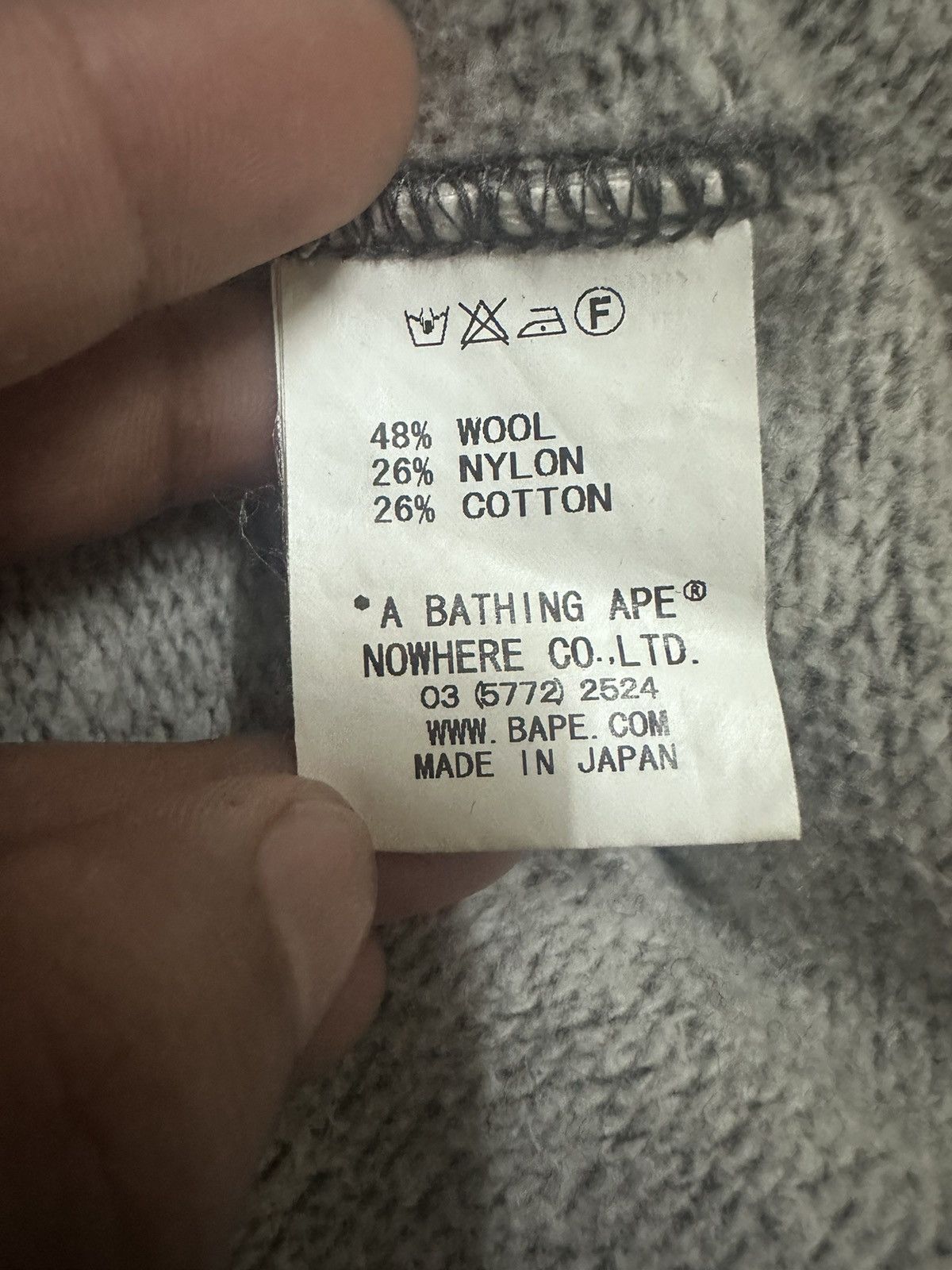Bape 🇯🇵 Vintage A Bathing Ape 'BAPE' Wool Sweaters Size US L / EU 52-54 / 3 - 9 Thumbnail