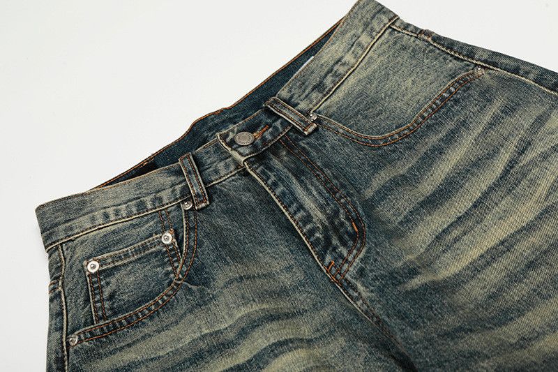Vintage American retro loose-fitting curved jeans for men Size US 32 / EU 48 - 3 Thumbnail