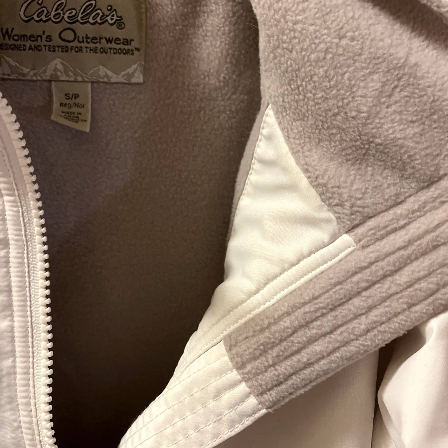 Vintage CABELA'S Jacket Women's Small Outerwear Full Zip Fleece Lined White Coat 新? Size S / US 4 / IT 40 - 5 Thumbnail
