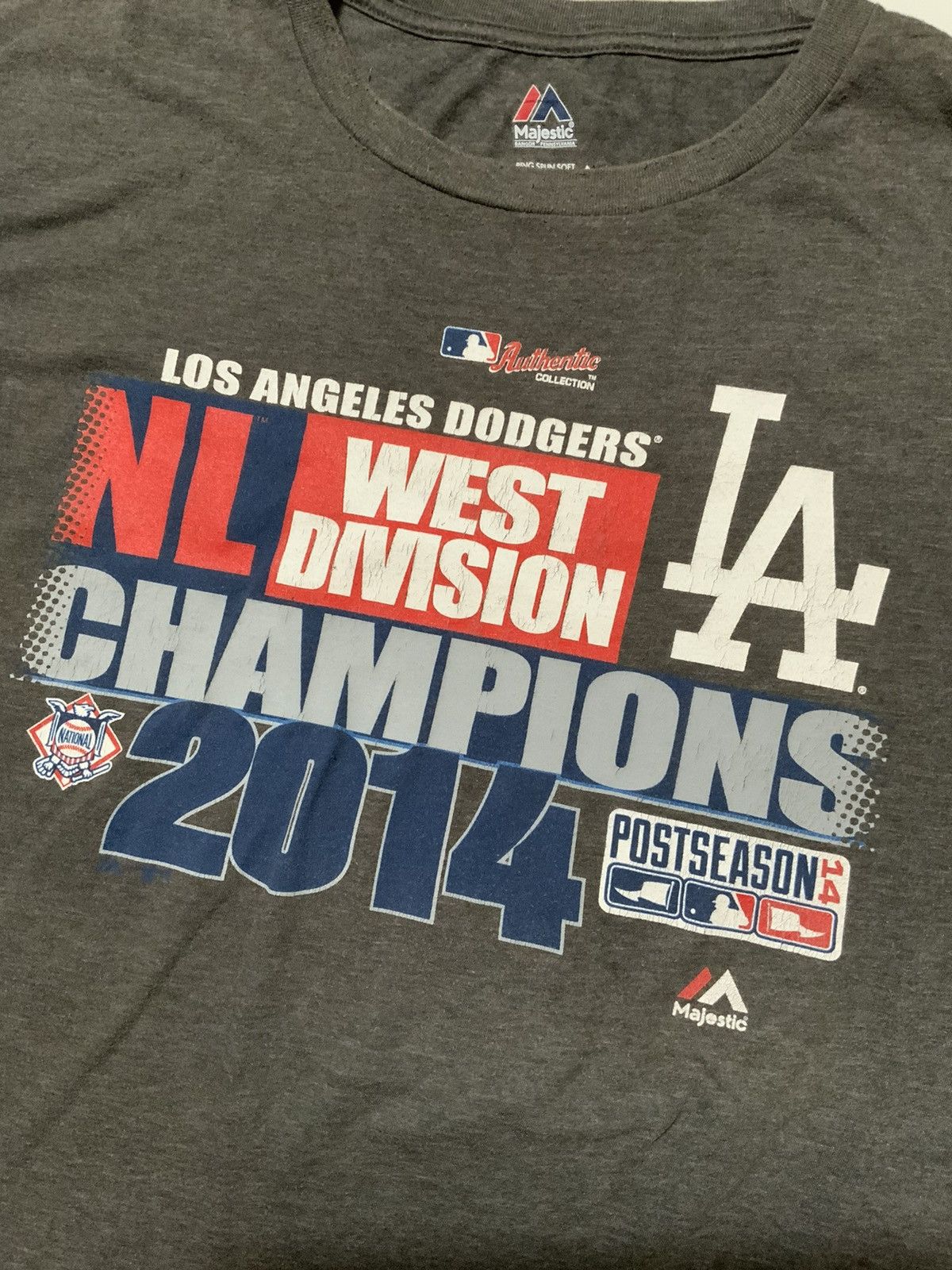 MLB × Majestic Majestic Triple Los Angeles Dodgers West Division T-Shirt Size US XXL / EU 58 / 5 - 5 Thumbnail