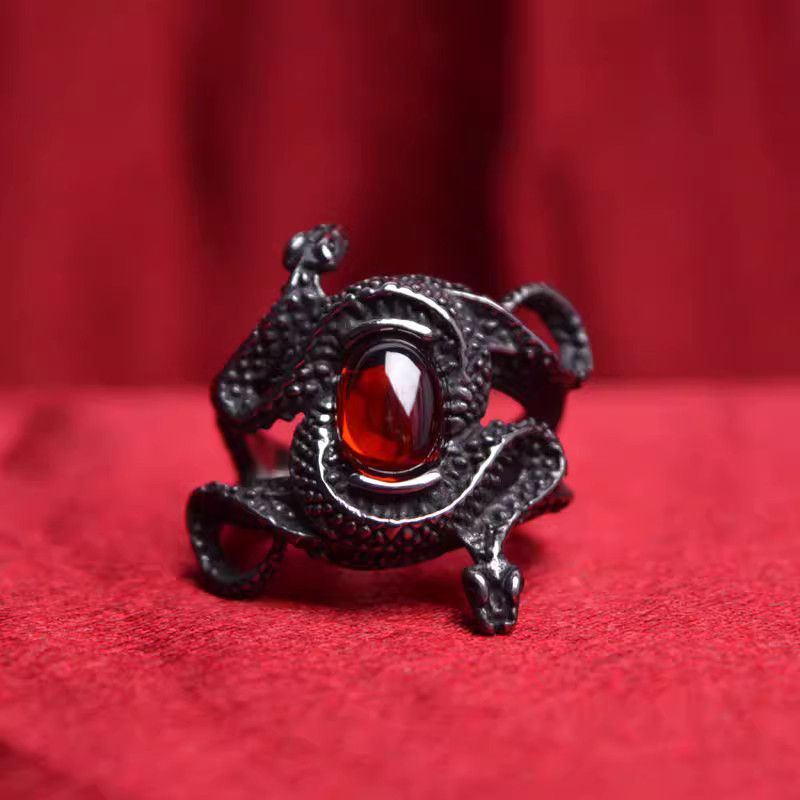 Jewelry Snake Rare Jewelry Rings Open Size Chrome Ring (Size 7-13) Size ONE SIZE - 1 Thumbnail