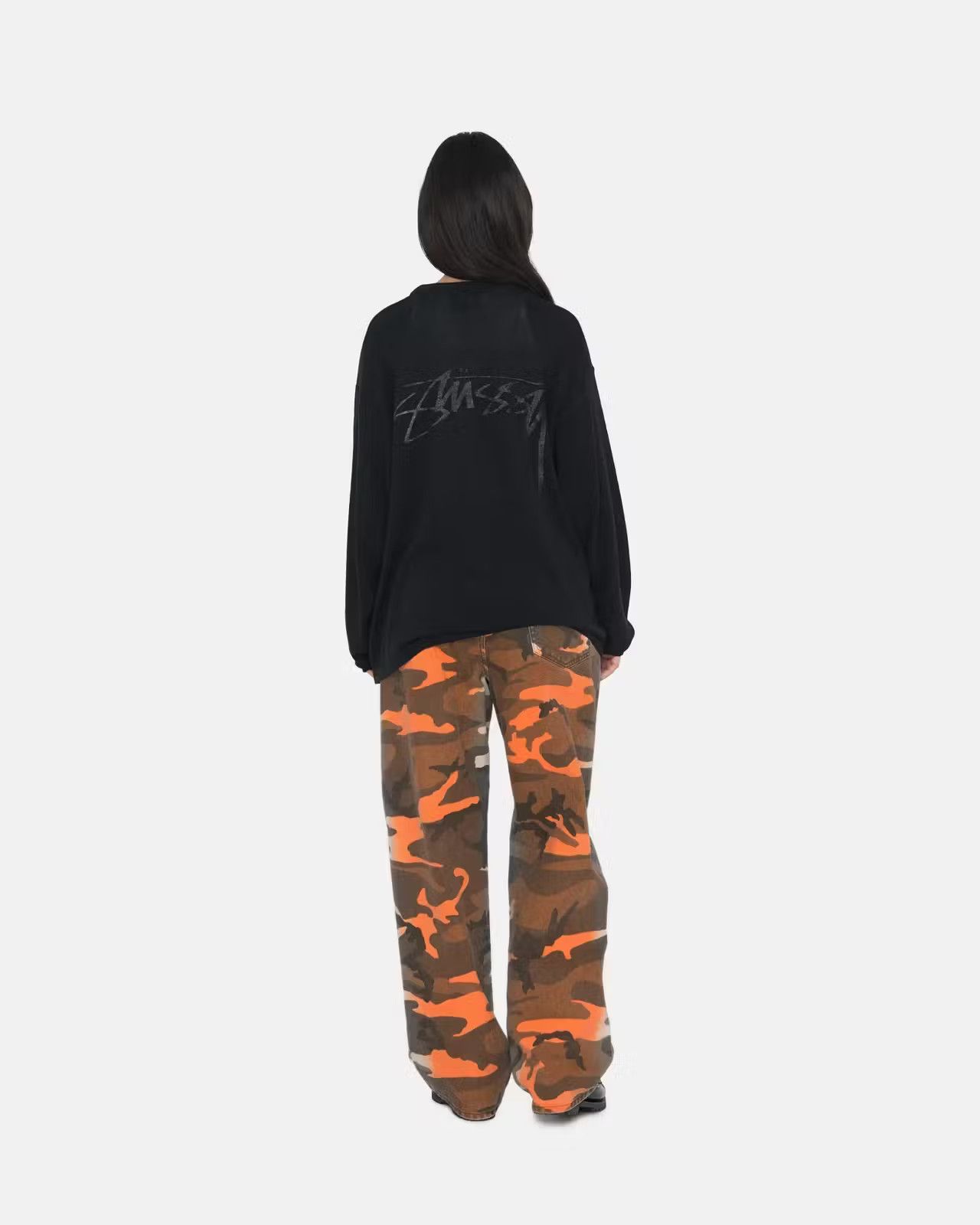 Stussy Spray Dye Big Ol' Jeans 'Orange Camo' Size US 28 / EU 44 - 6 Thumbnail
