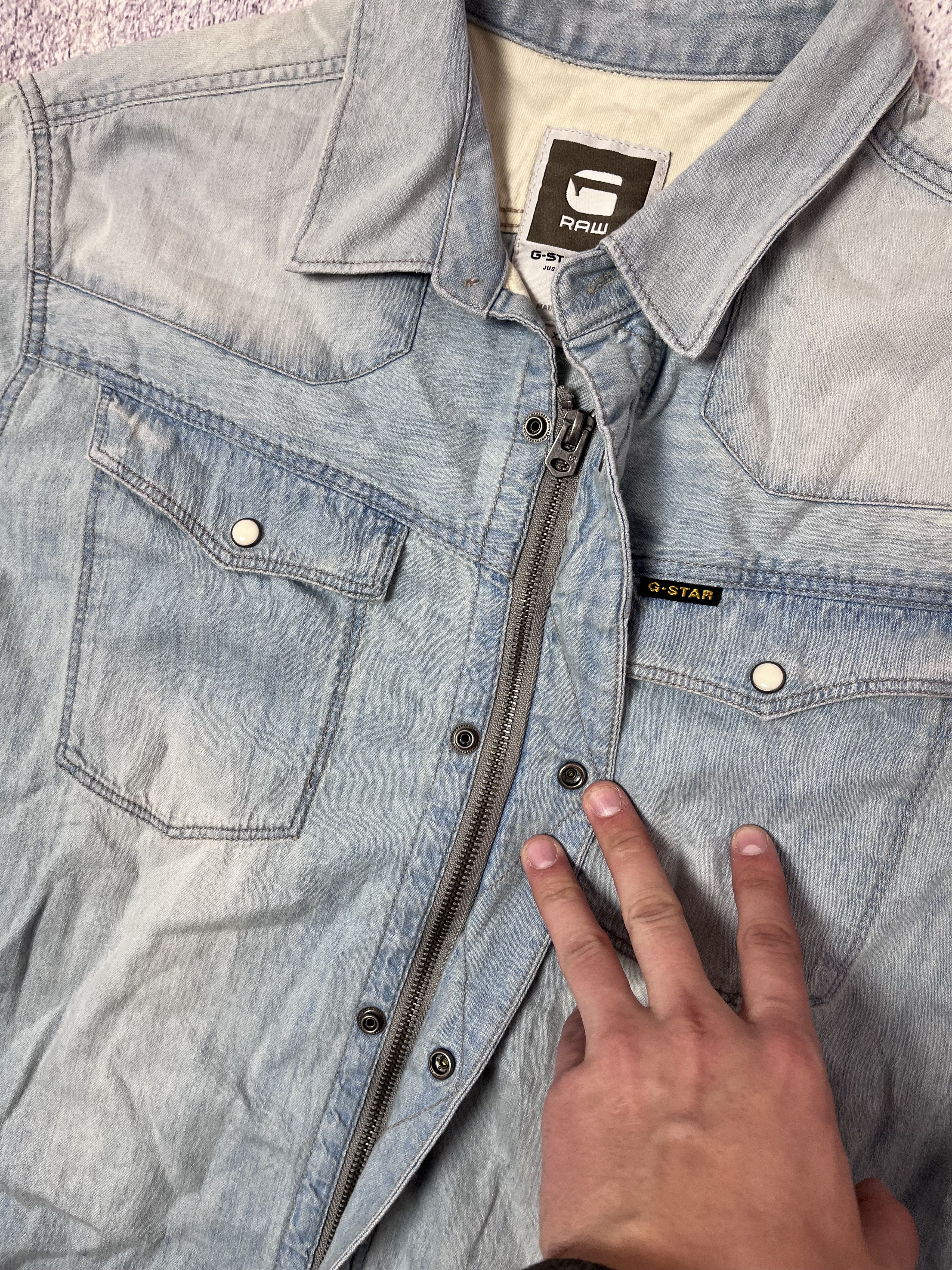 G-Star Mens vintage zip shirt G-Star Raw size Xl Size US XL / EU 56 / 4 - 11 Thumbnail