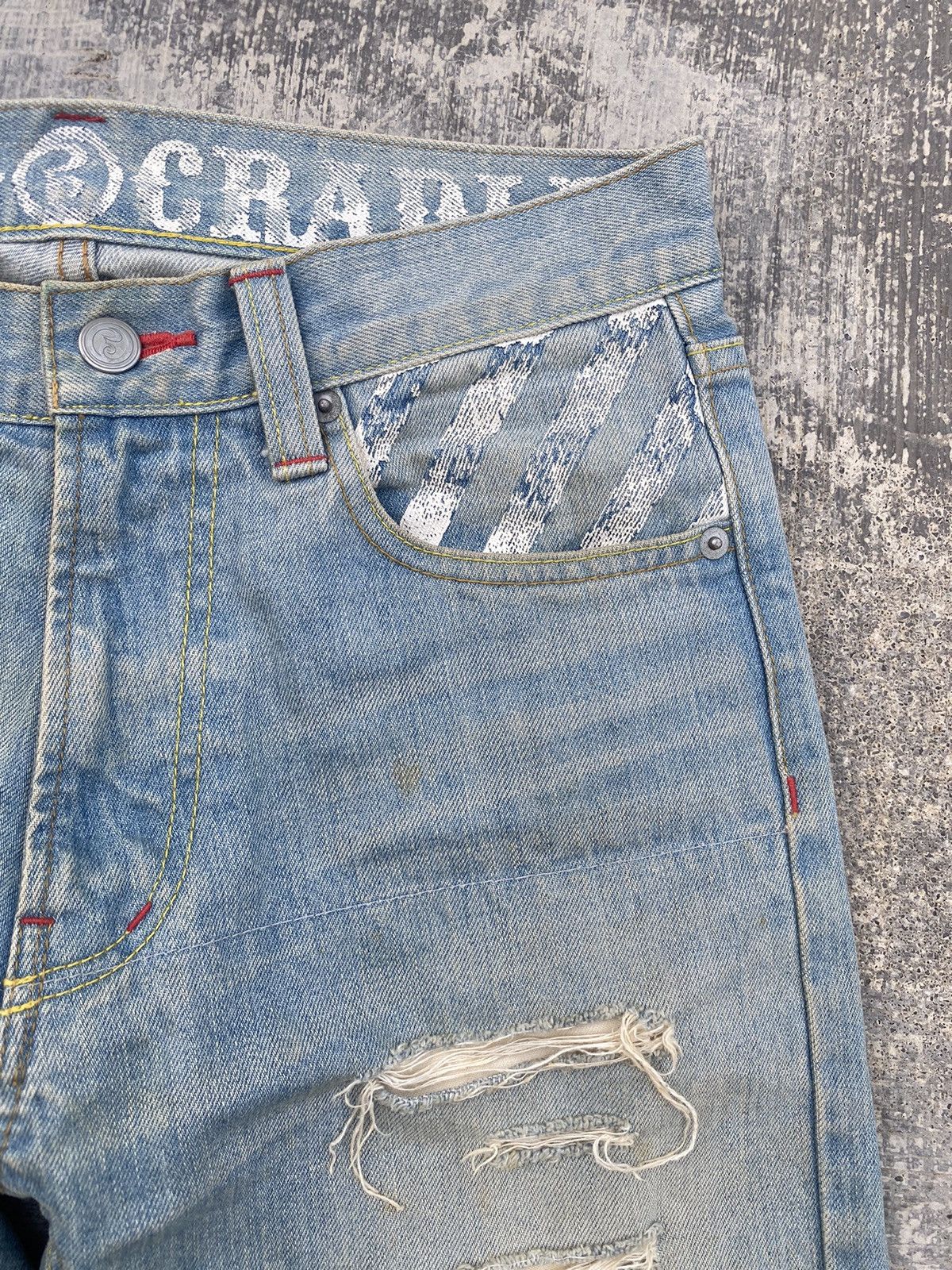 Japanese Brand JAPAN ROLLING CRADLE DISTRESSED PUNK MUD TORNADO Size US 28 / EU 44 - 6 Thumbnail