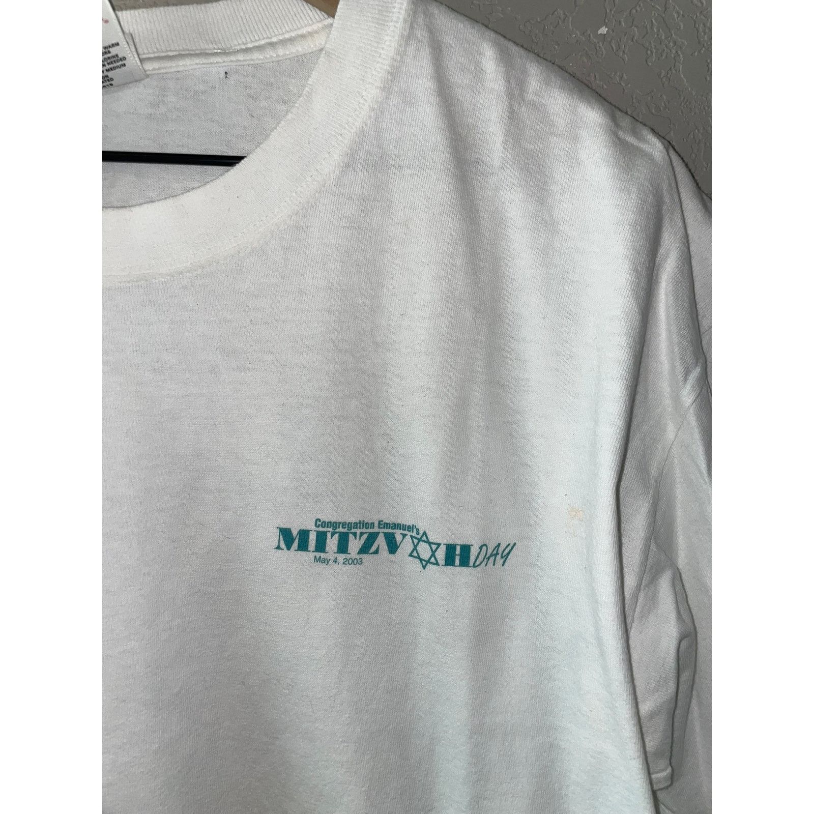 Anvil Vintage Mitzvah Shirt Congregation Emanuel Day Jewish Tee L Size US L / EU 52-54 / 3 - 2 Thumbnail