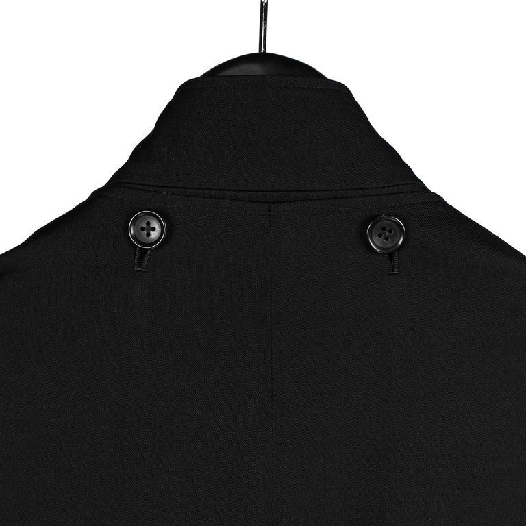 Yohji Yamamoto Yohji Yamamoto Homme Gabardine Left Double Spare Stand Coat Size US S / EU 44-46 / 1 - 22 Thumbnail