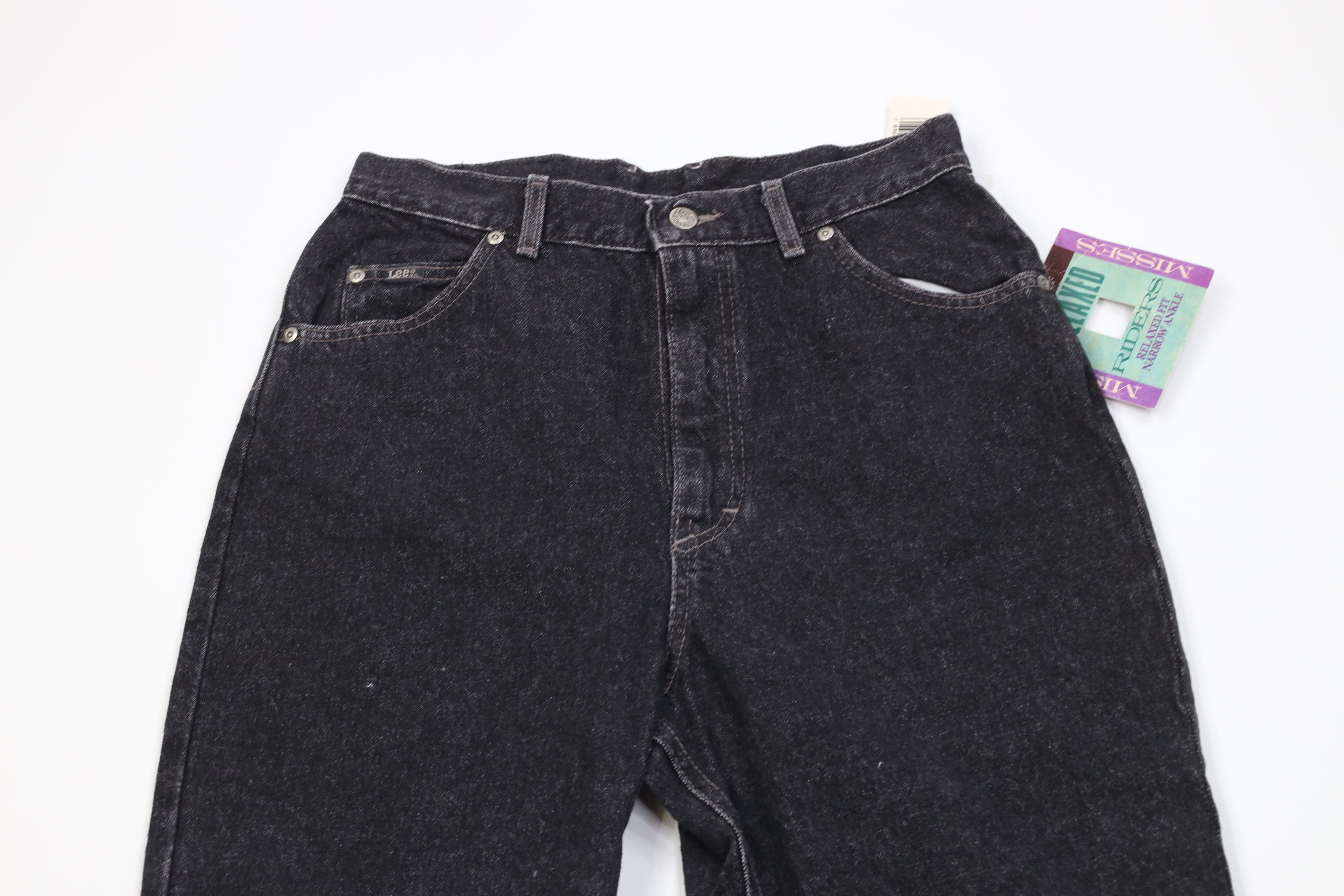 Lee Deadstock Vintage 90s Lee Fit Denim Jeans Black Pepper USA Size 36" / US 14 / IT 50 - 2 Thumbnail