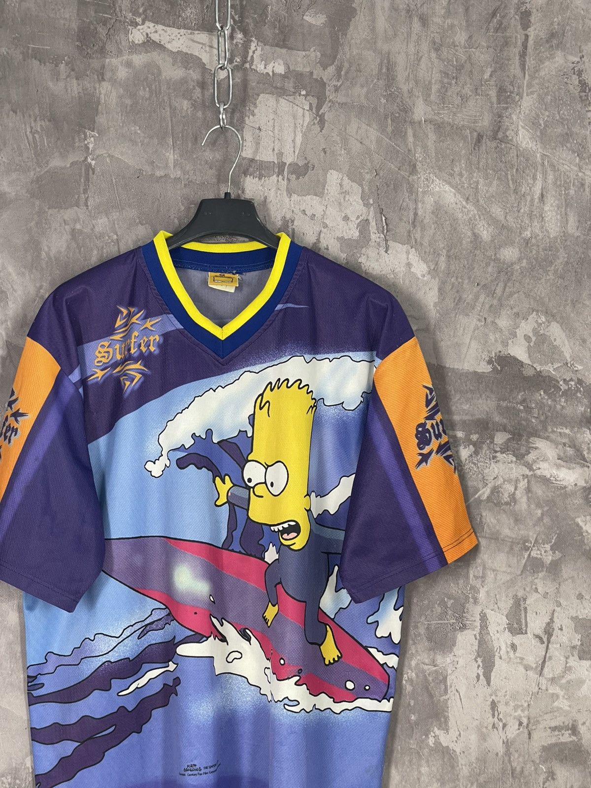 The Simpsons × Vintage Vintage 90s The Simpsons Surf Y2K Overprint Art t-shirt Size US L / EU 52-54 / 3 - 4 Thumbnail
