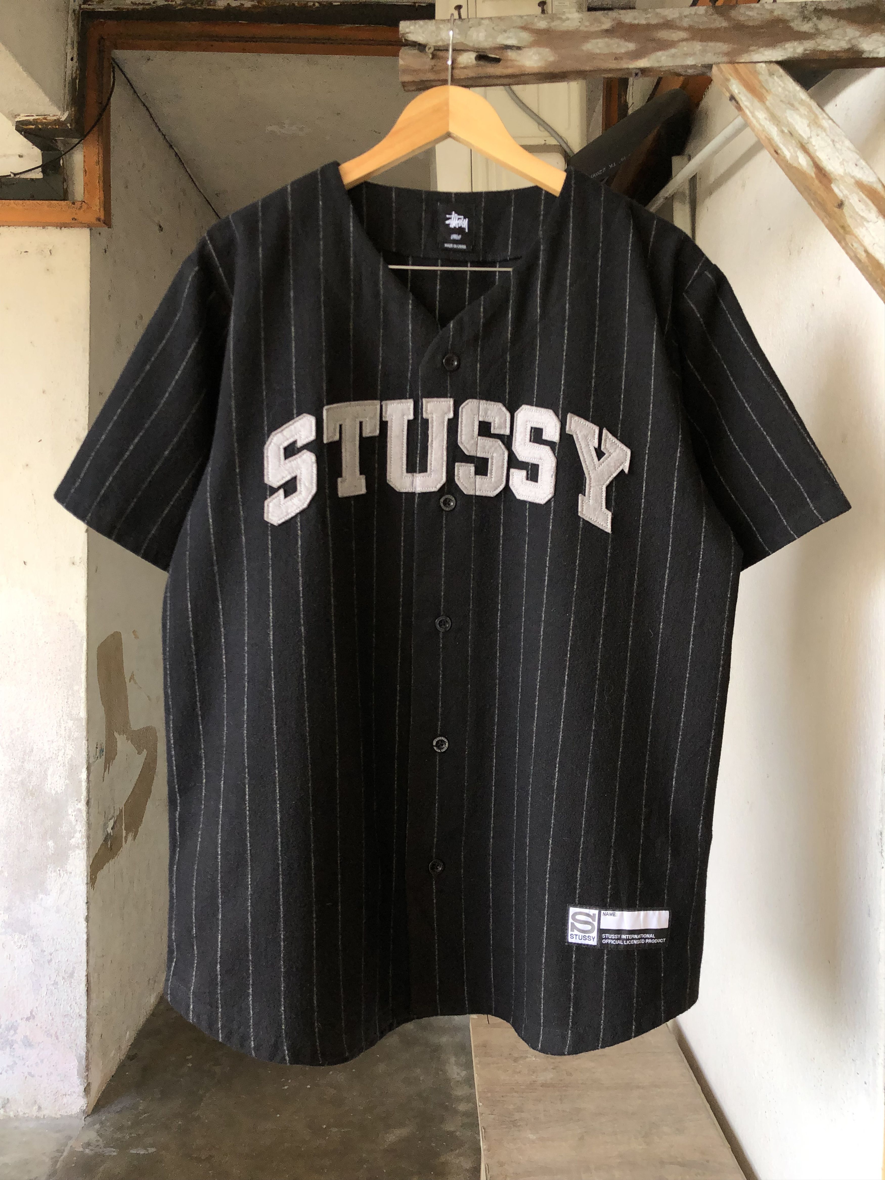 Stussy Rare🥷 Stussy Baseball Wool Shirt Size US L / EU 52-54 / 3 - 1 Thumbnail
