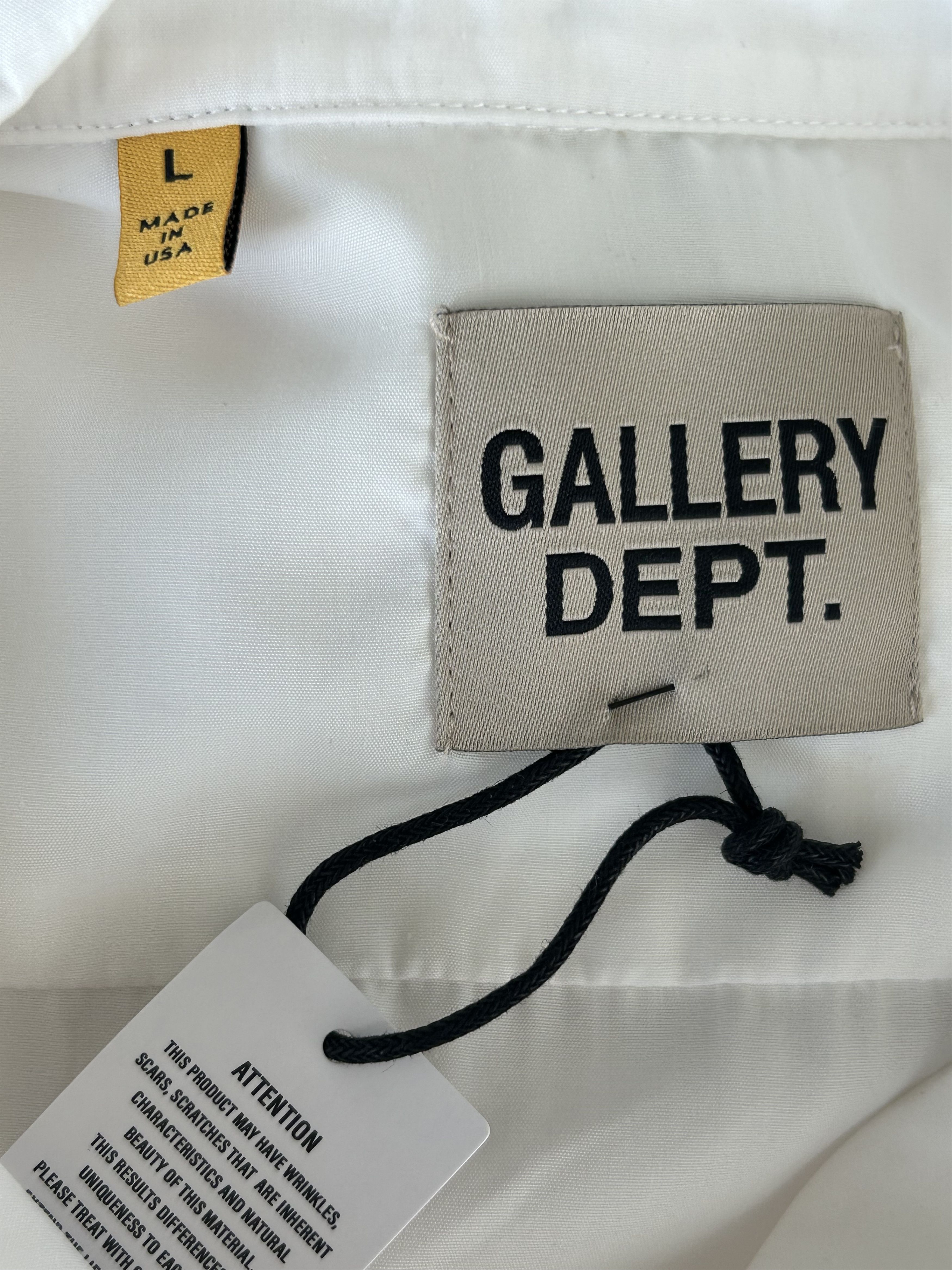 Gallery Dept. White Mechanic Embroidered Patch Short Sleeve Button Up Size US XS / EU 42 / 0 - 3 Thumbnail