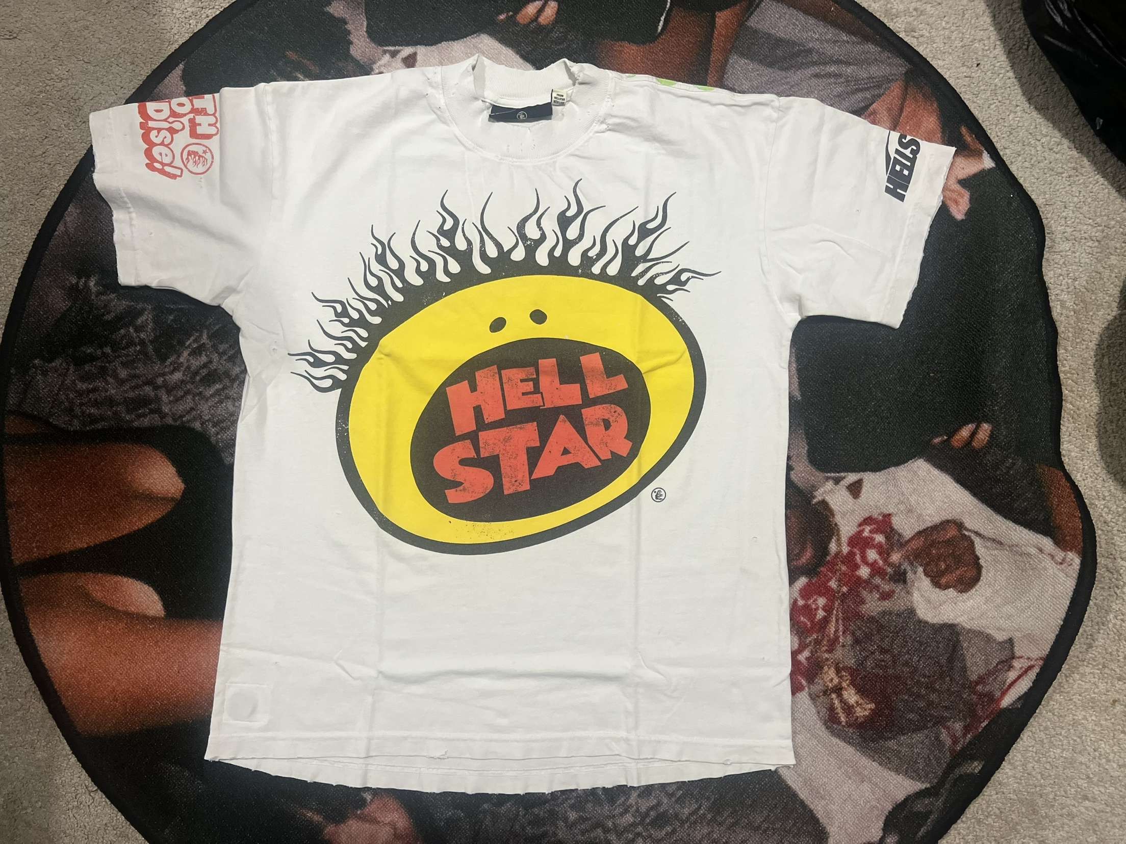 image of Hellstar's Slime T-Shirt in White, Men's (Size Small)