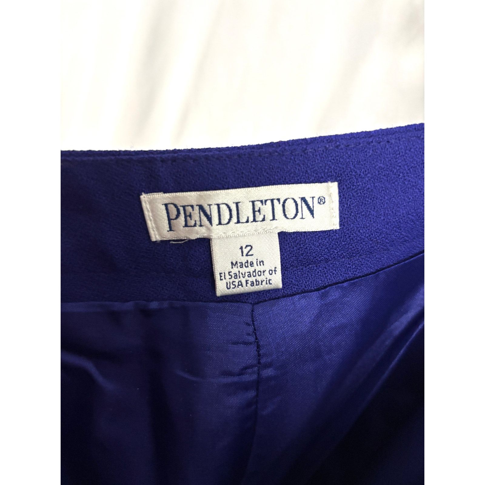 Pendleton Pendleton 100% Virgin Wool Cobalt Indigo Blue Sz 12 Trousers Size 34" / US 12 / IT 48 - 4 Thumbnail