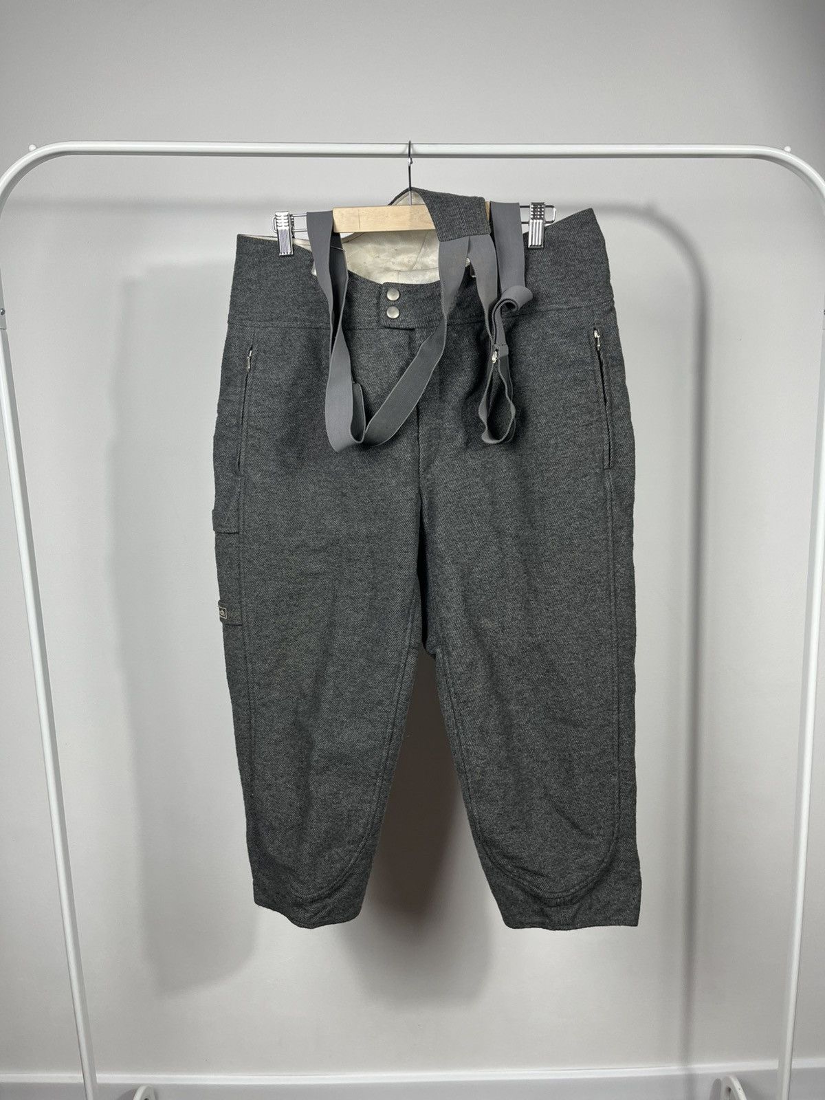 Other Richard Lisch & Co Grey Wool Trousers With Suspenders EU52 Size US 34 / EU 50 - 1 Thumbnail