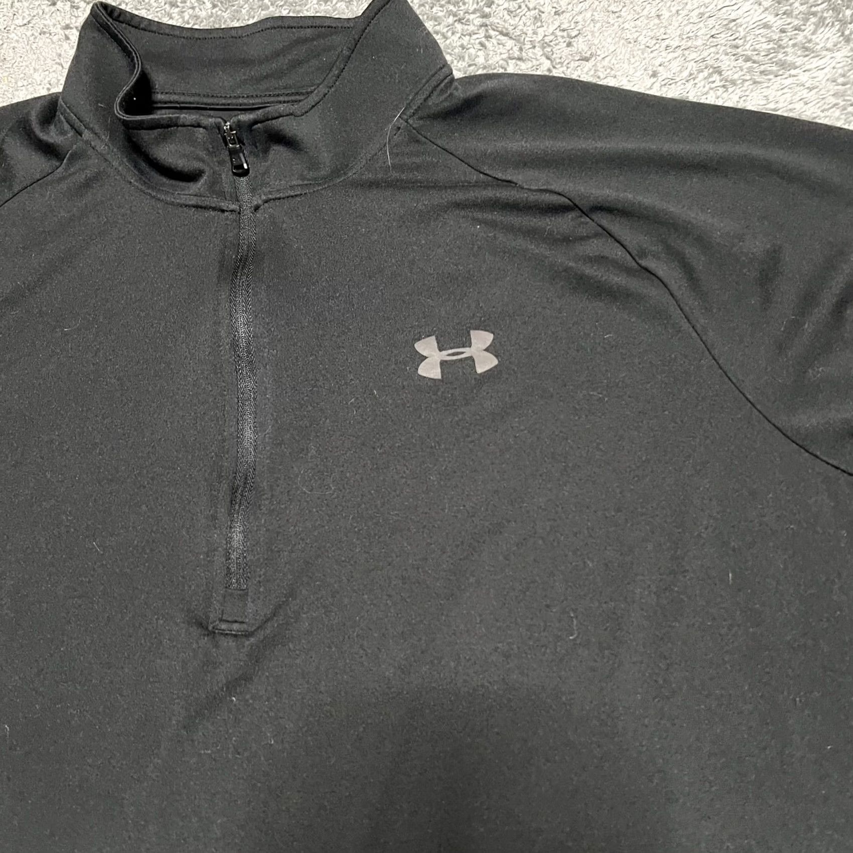 Under Armour Under Armour Shirt Mens XXL Tech Quarter Zip Pullover Golf Black 2XL Regular Men's Size US XXL / EU 58 / 5 - 2 Thumbnail