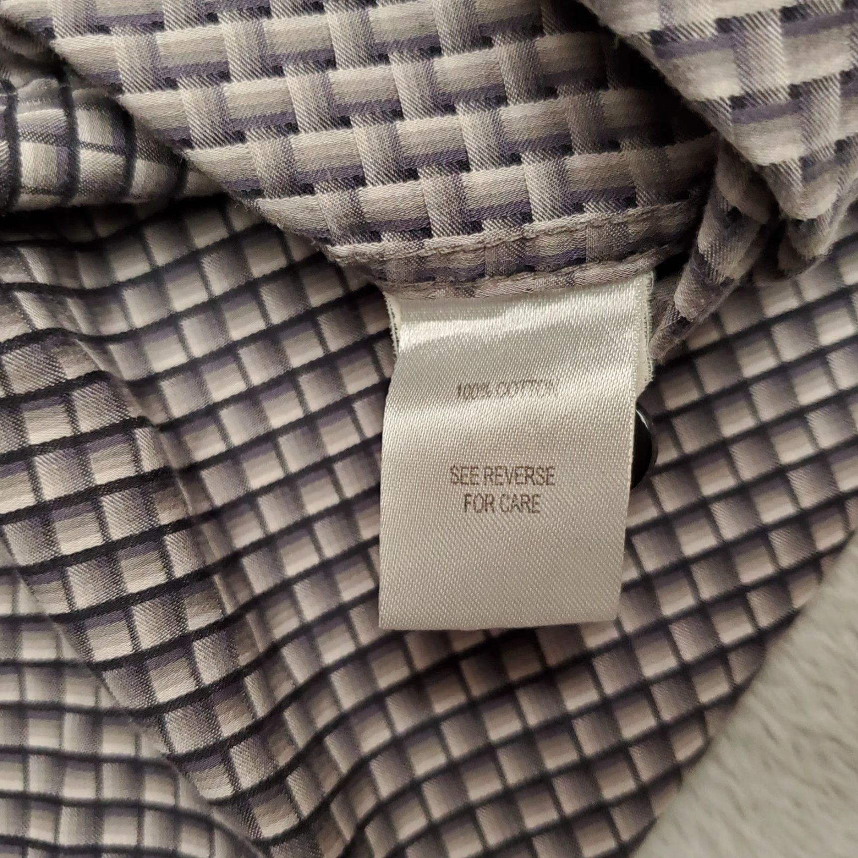 Johnston & Murphy Johnston & Murphy Shirt Men XL Gray Geometric Flip Cuff Long Sleeve Button casual Size US XL / EU 56 / 4 - 7 Thumbnail
