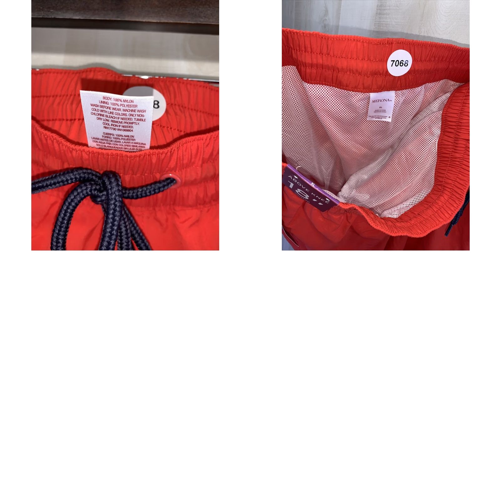 Merona Merona Board Shorts Mens Red 18” Outseam XL Above The Knee NWT-7068 Size US 36 / EU 52 - 8 Thumbnail