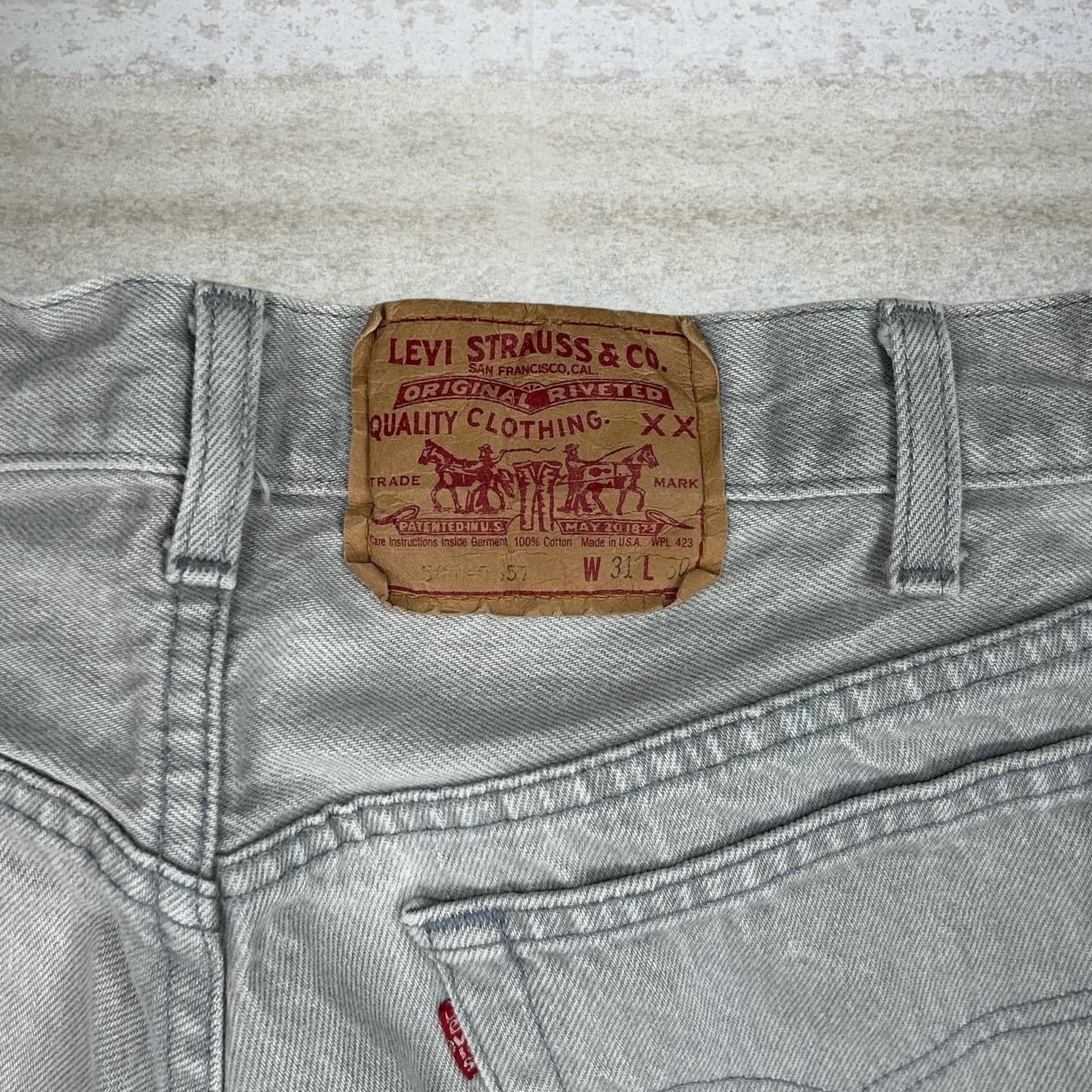 Levi's True Vintage 70s Levis Jeans 501 31x30 Regular Straight Grey Size US 31 - 4 Thumbnail